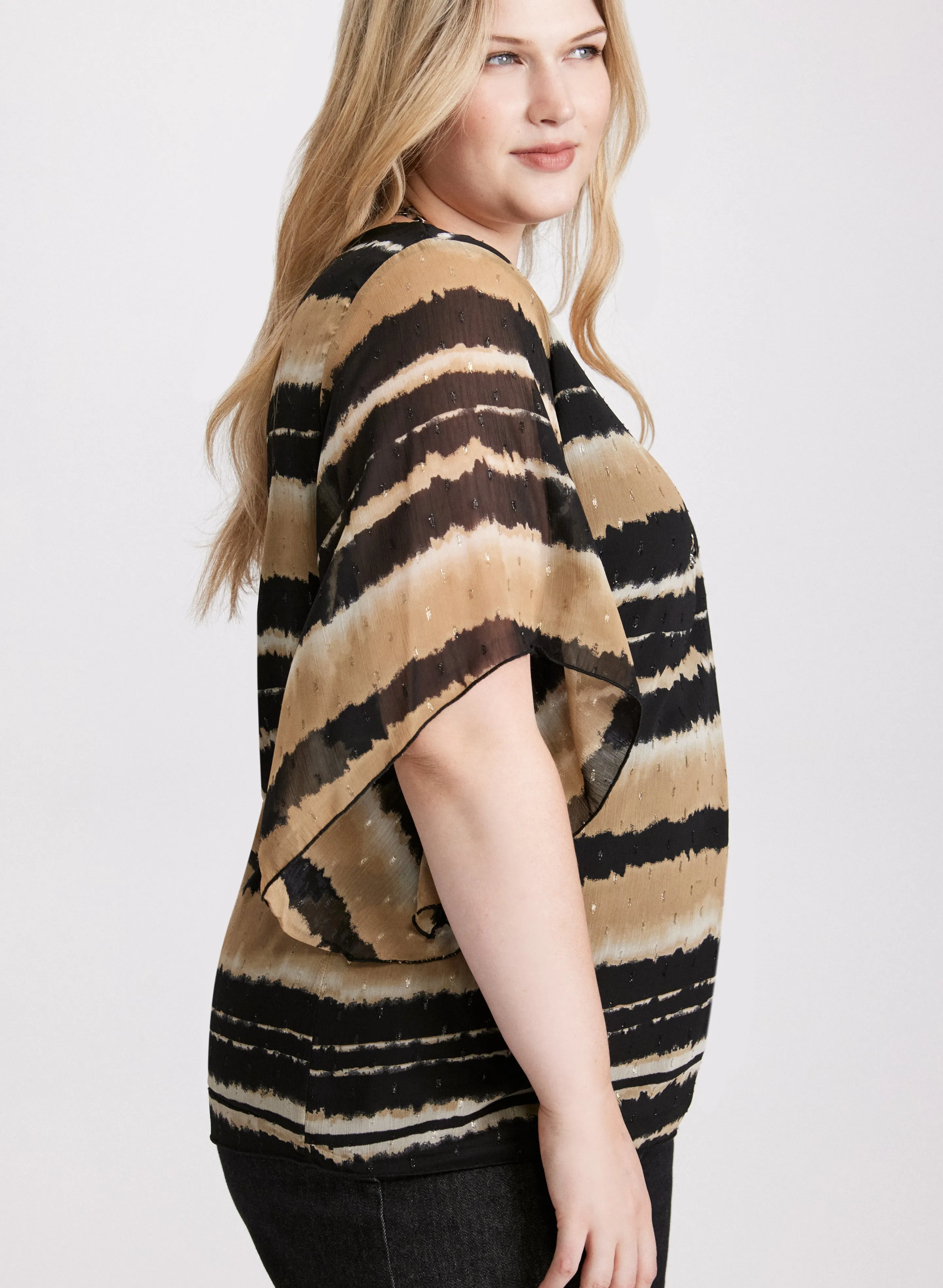 Stripe Print Chiffon Top sold by Laura product image thumbnail 5