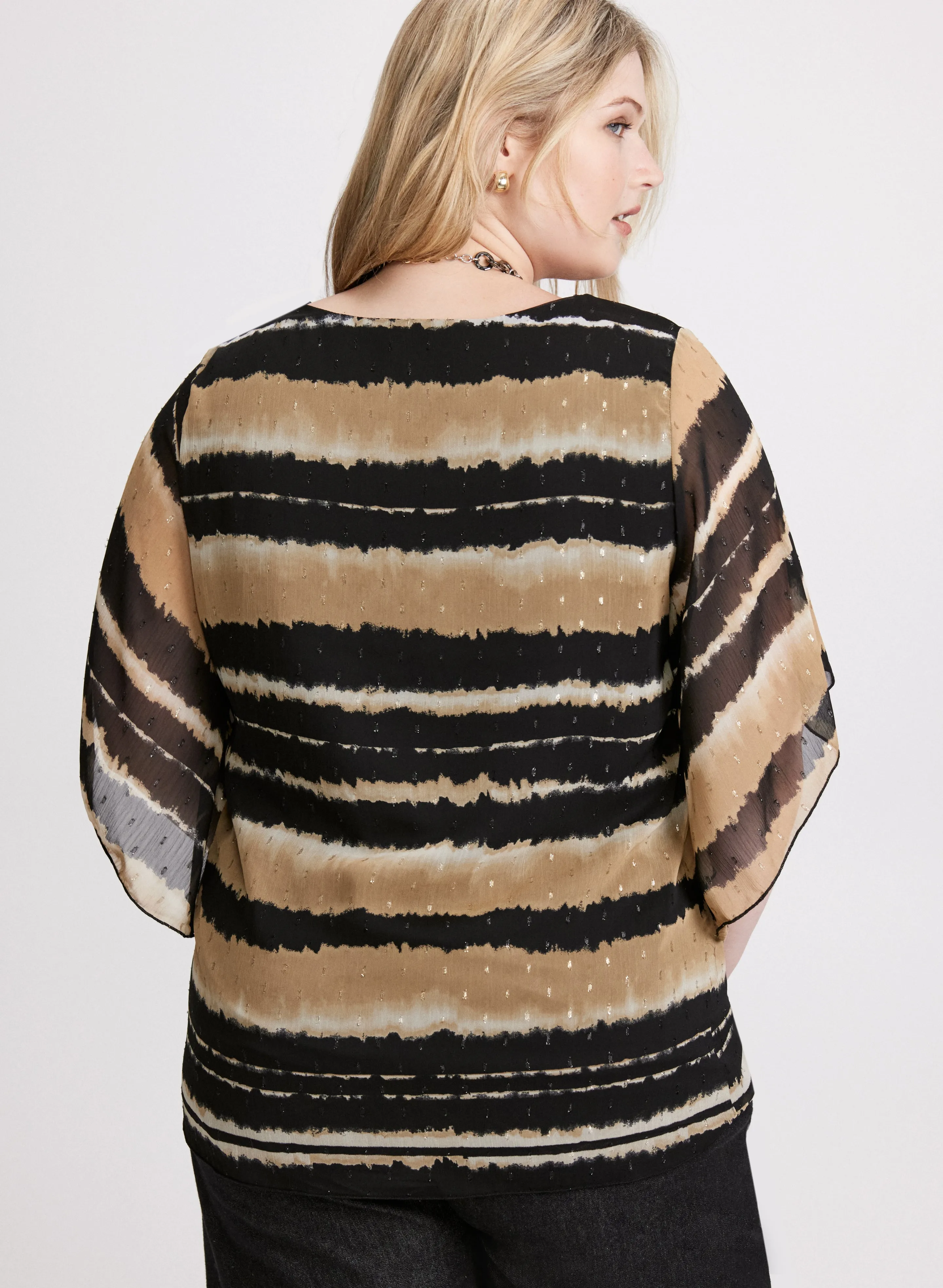 Stripe Print Chiffon Top sold by Laura product image thumbnail 4