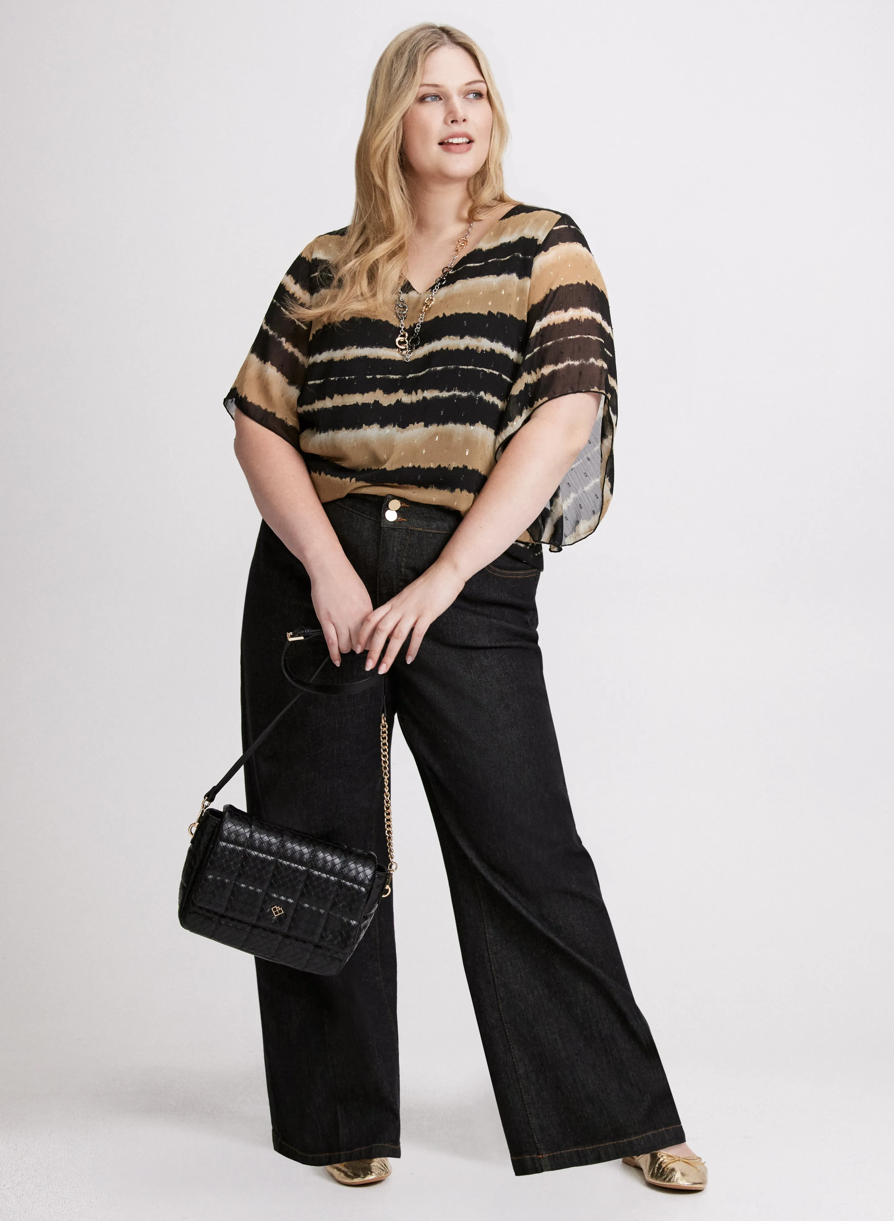 Stripe Print Chiffon Top sold by Laura product image thumbnail 3