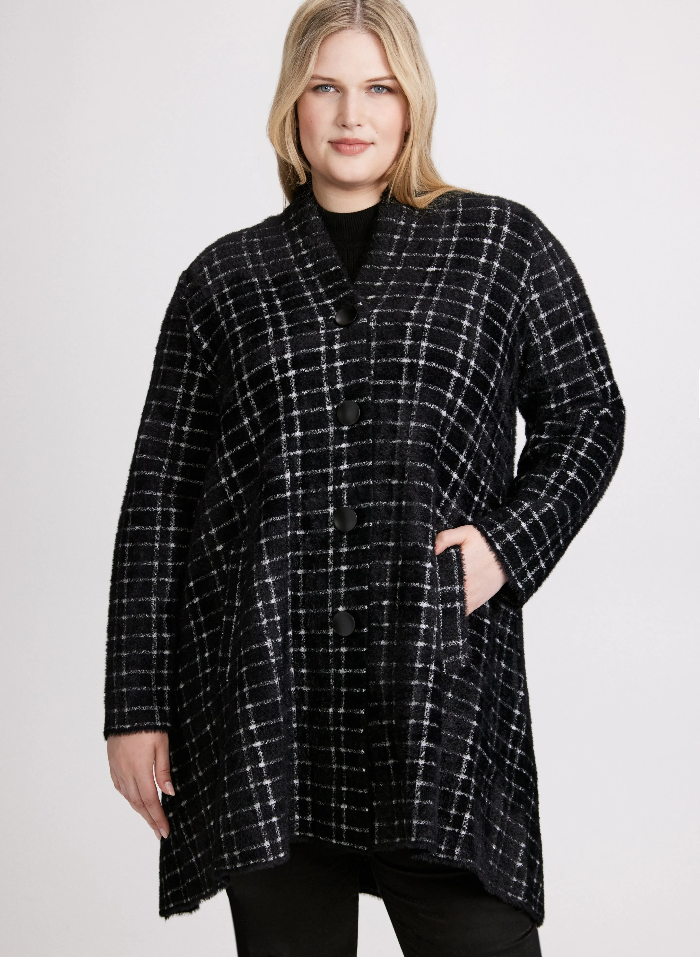 Joseph Ribkoff - Check Print Knit Cardigan sold by Laura product image thumbnail 2