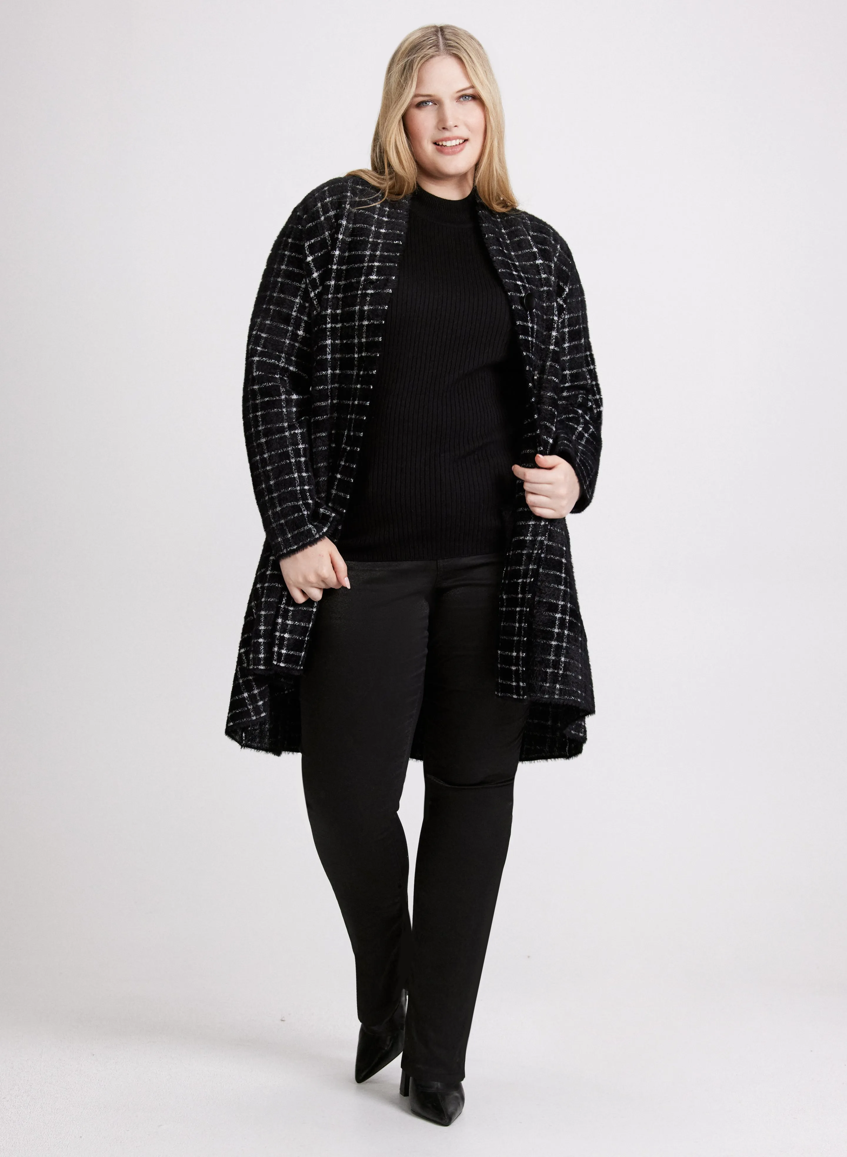 Joseph Ribkoff - Check Print Knit Cardigan sold by Laura product image thumbnail 3