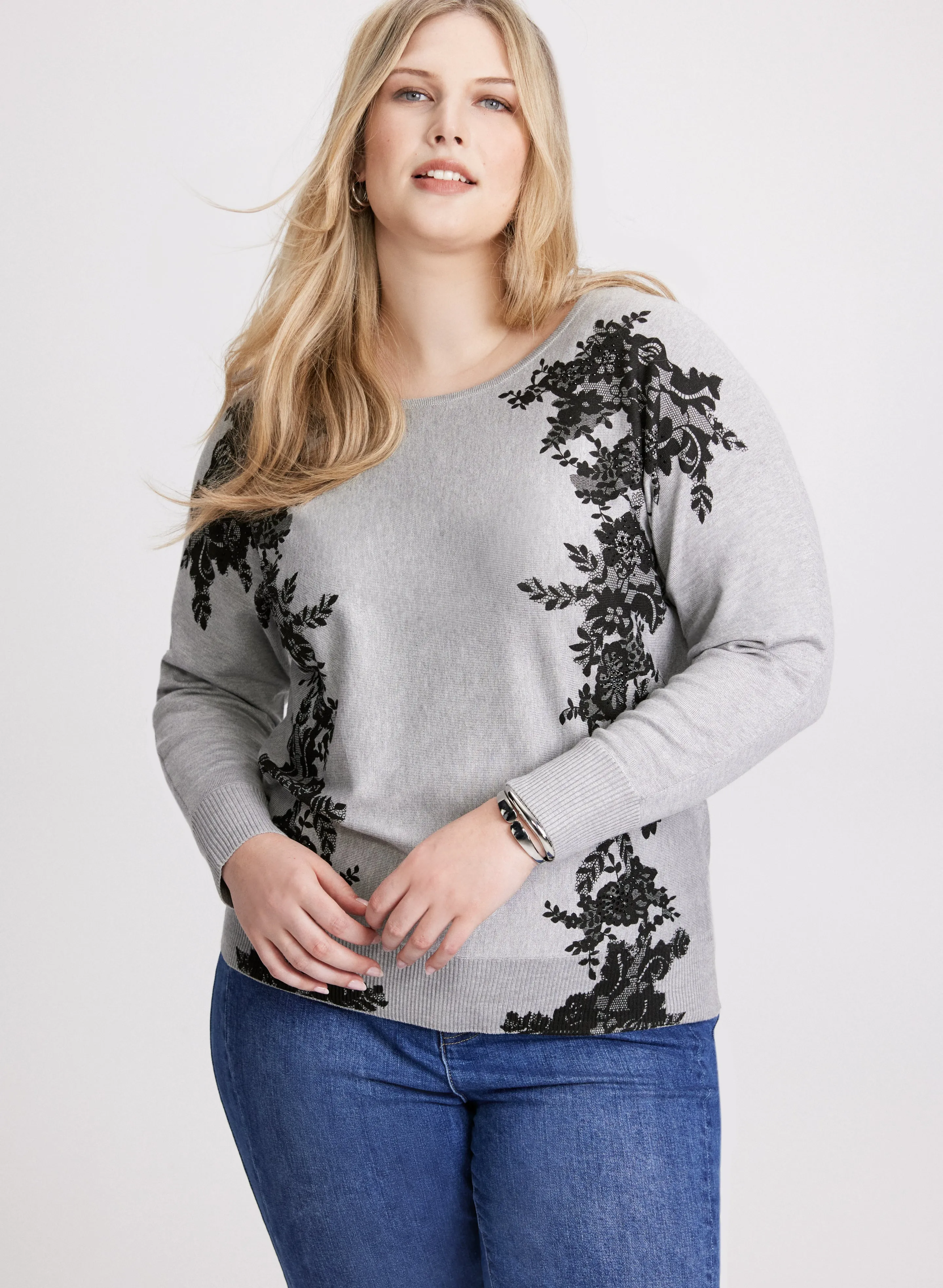 Lace Print Knit Pullover sold by Laura product image thumbnail 5