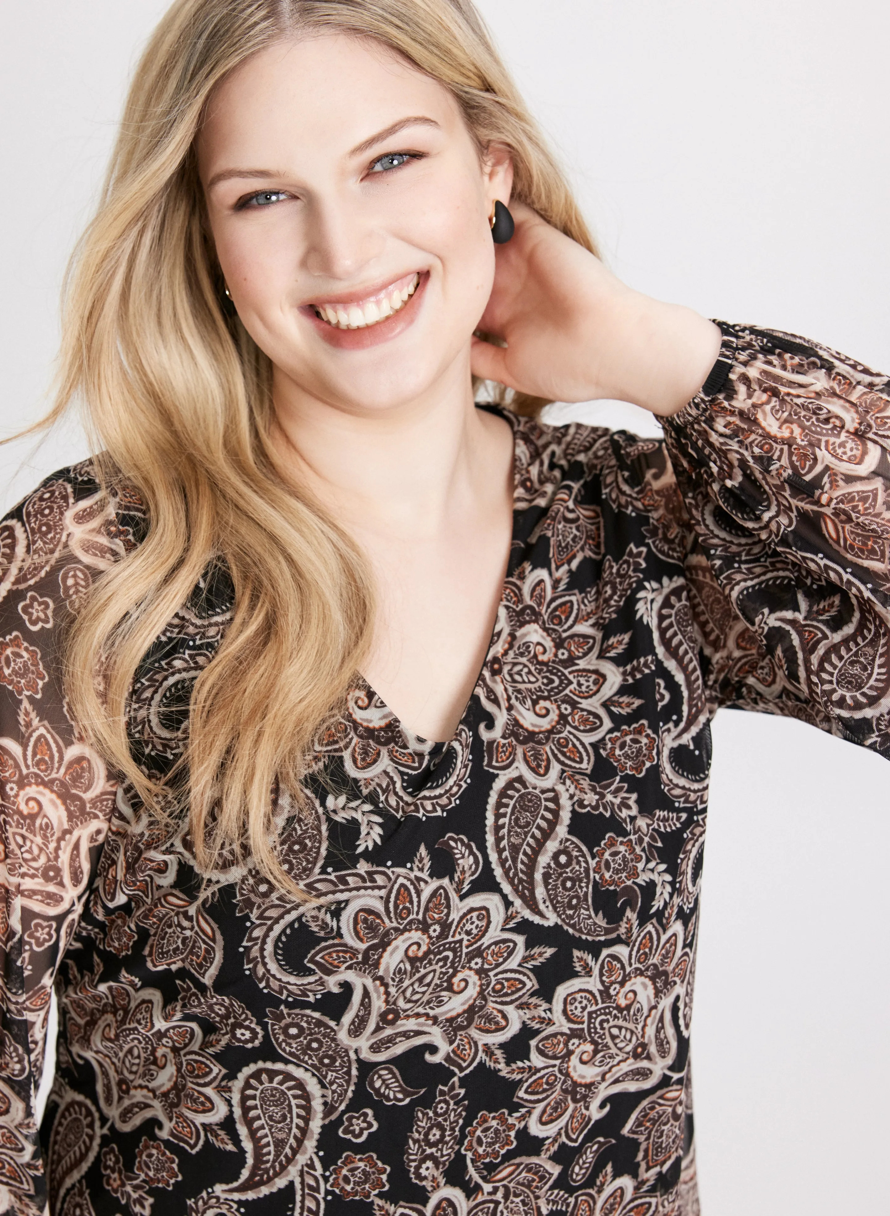 Chiffon Paisley Tunic sold by Laura product image thumbnail 2