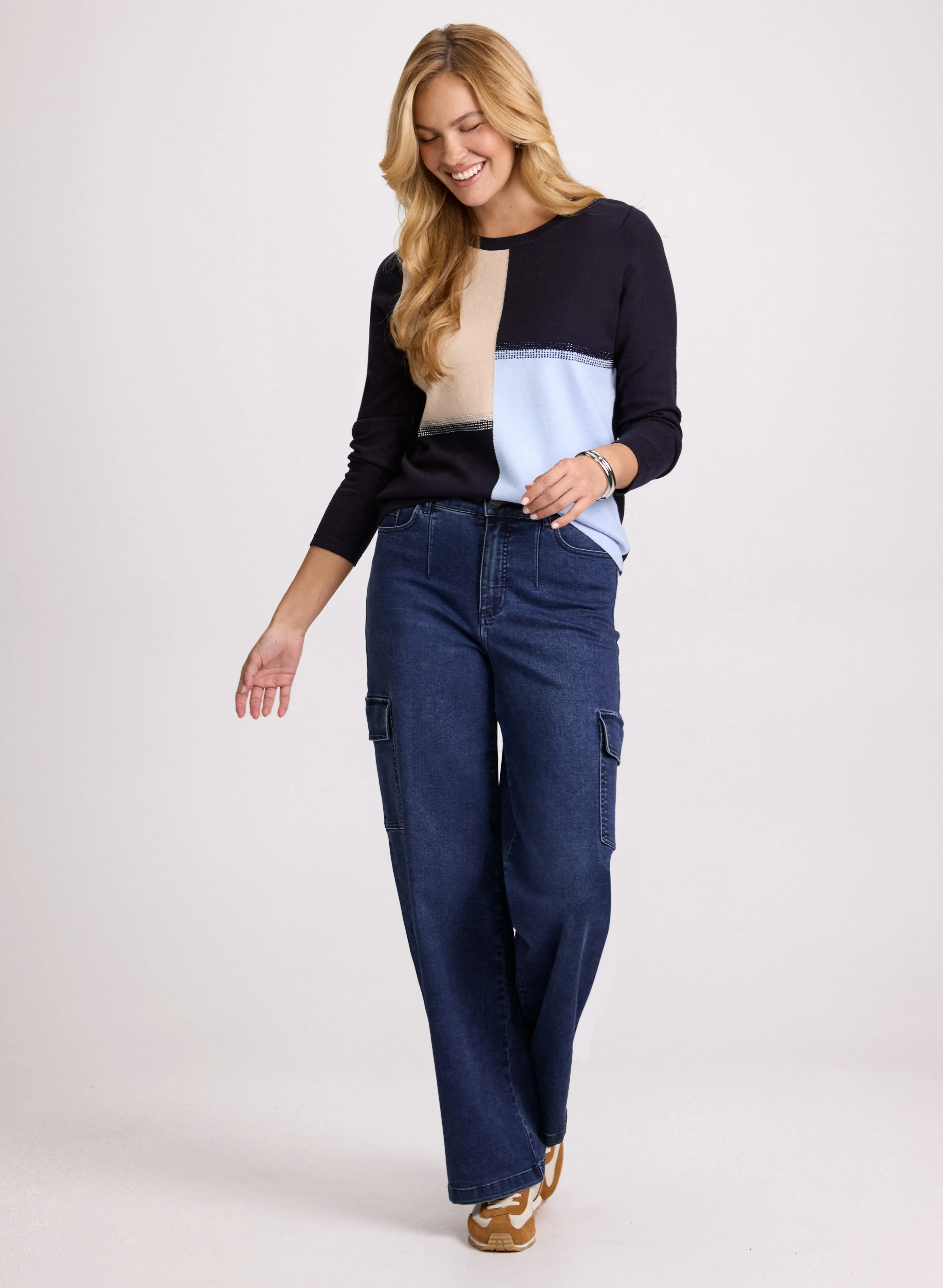 Colour Block Crew Neck Sweater sold by Laura product image thumbnail 3