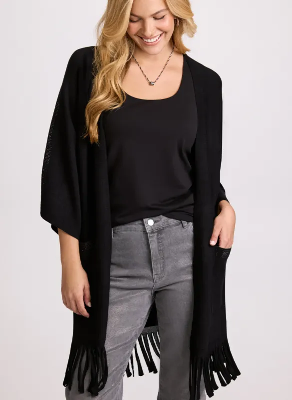 Fringe Hem Cardigan sold by Laura
