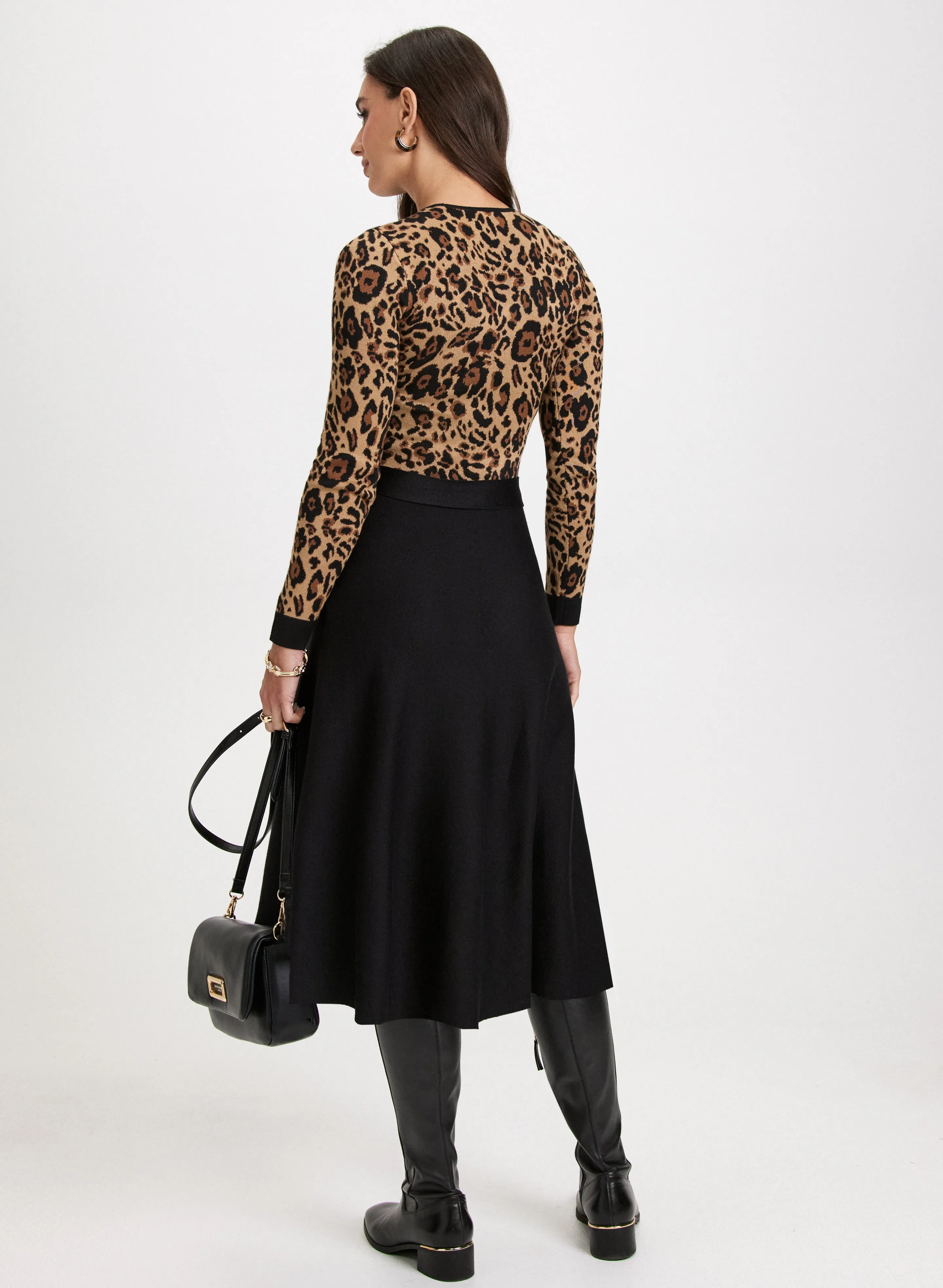 Sash Detail Leopard Print Dress sold by Laura product image thumbnail 3