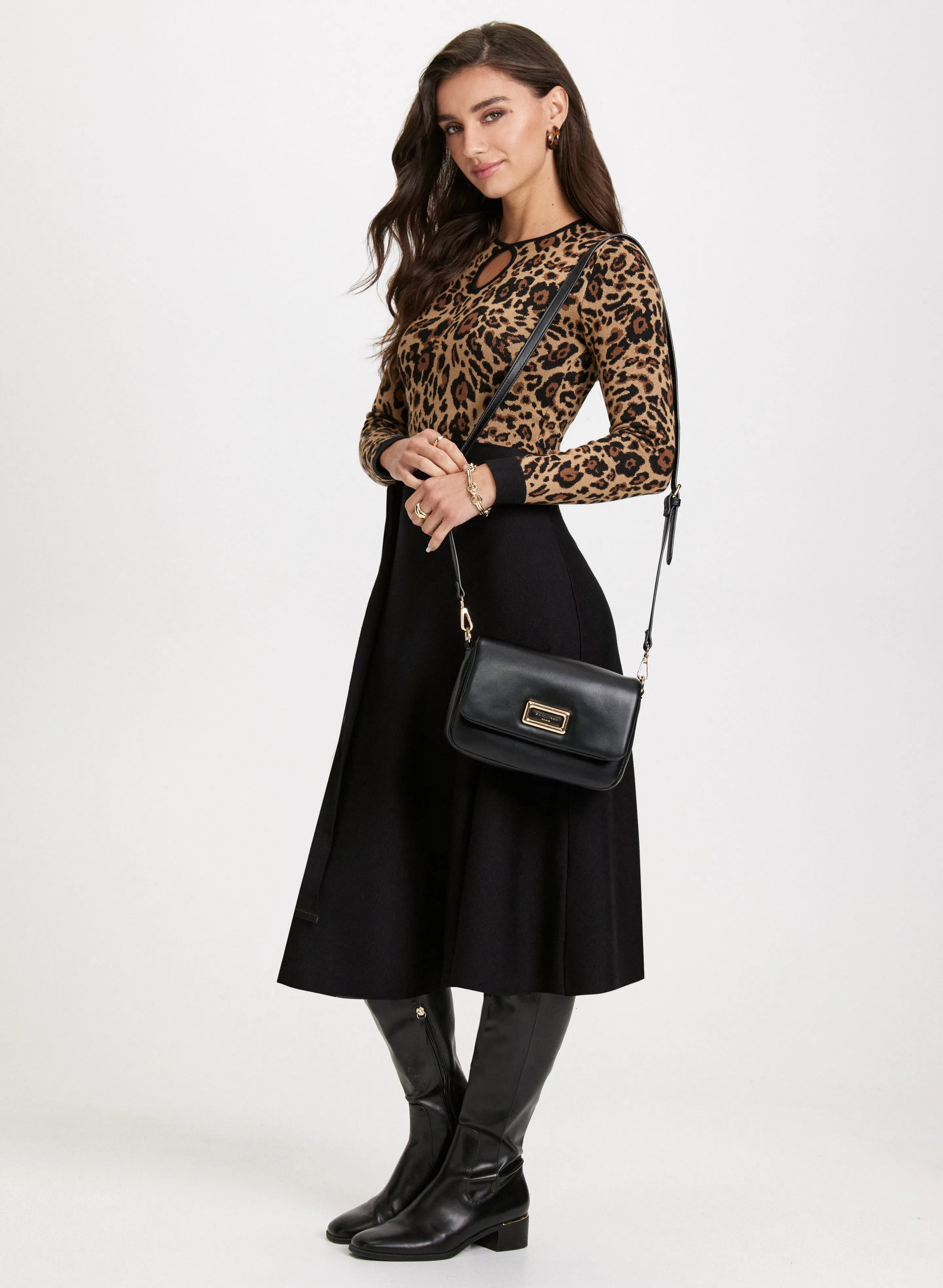 Sash Detail Leopard Print Dress sold by Laura product image thumbnail 2