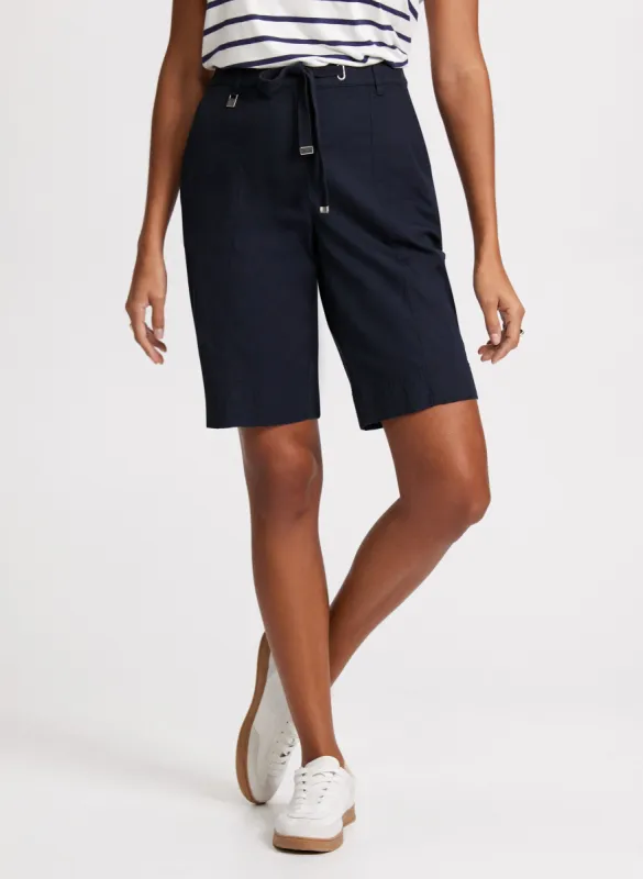 Cotton-Blend Drawstring Shorts sold by Laura