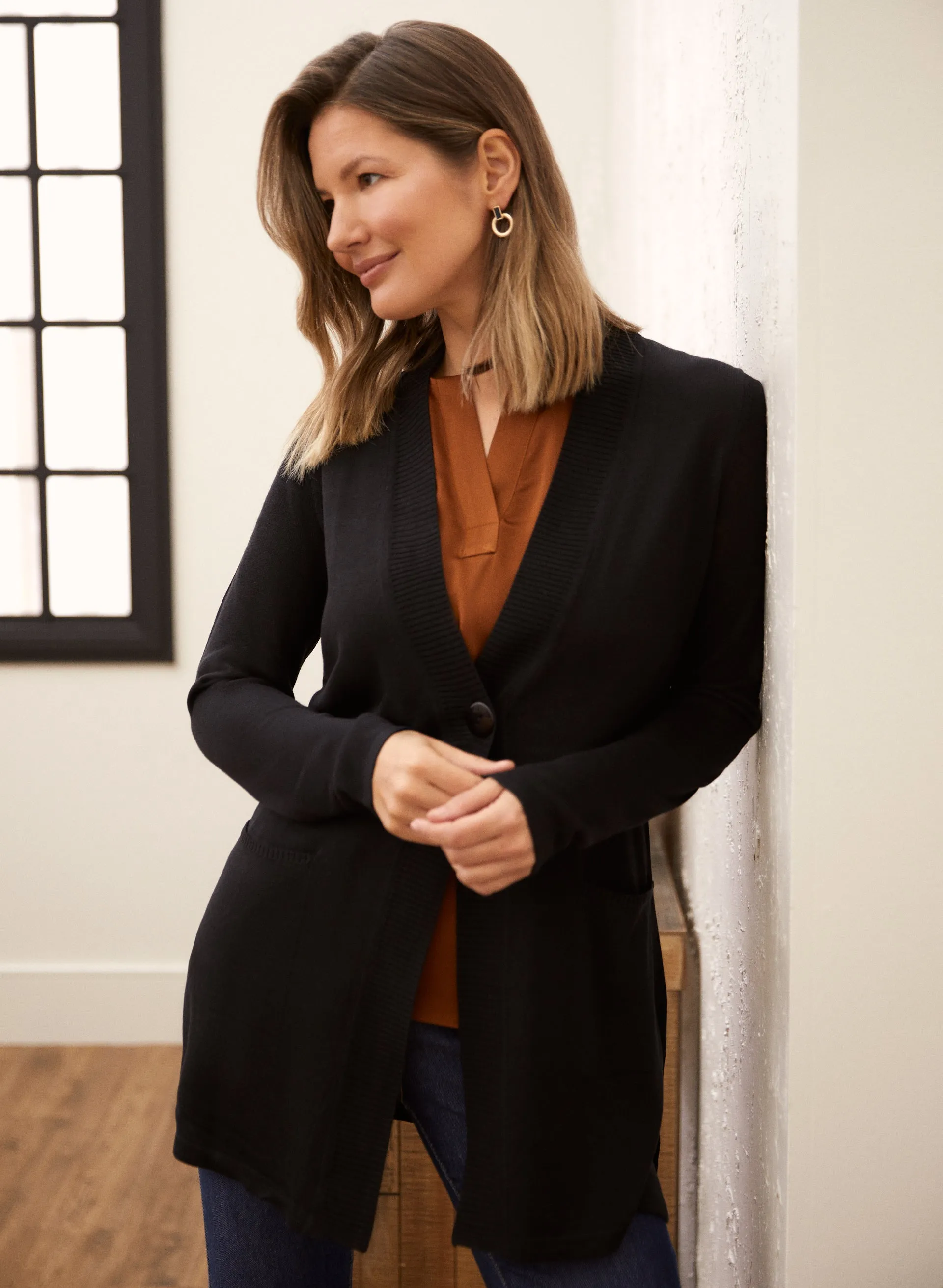 Single Button Cardigan sold by Laura