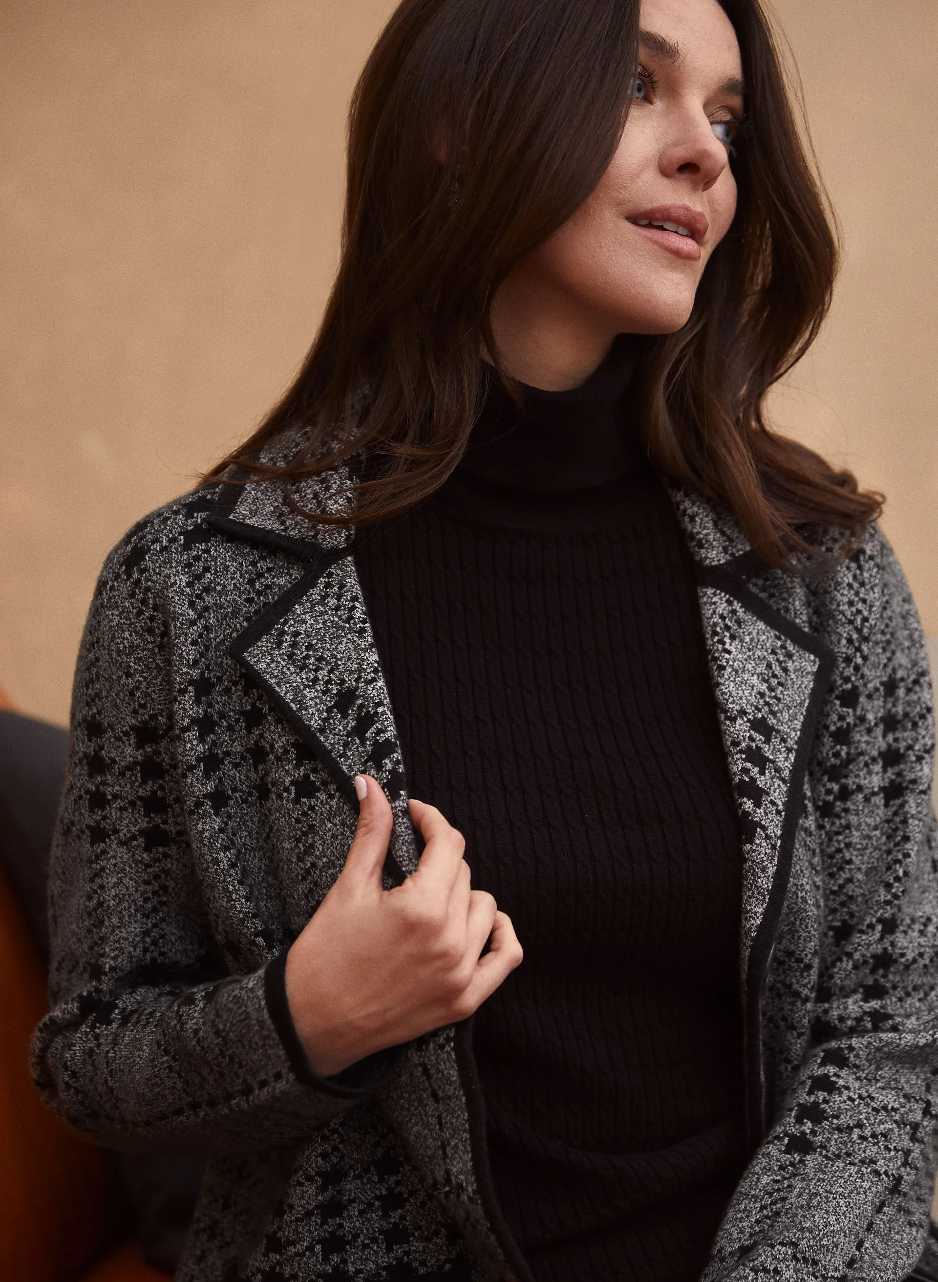 Houndstooth Print Coatigan sold by Laura product image thumbnail 2