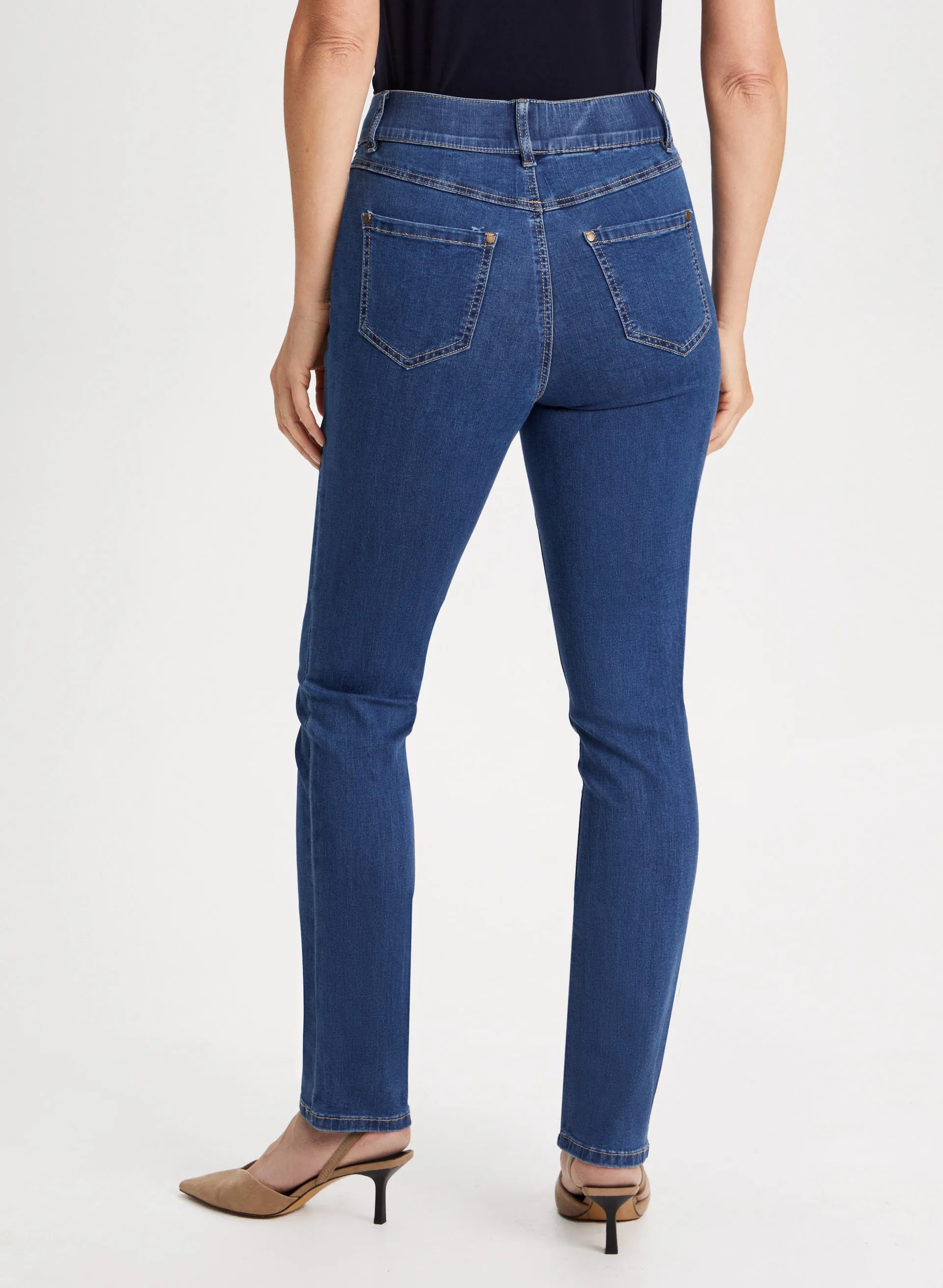 Straight Leg Pull-On Jeans sold by Laura product image thumbnail 2