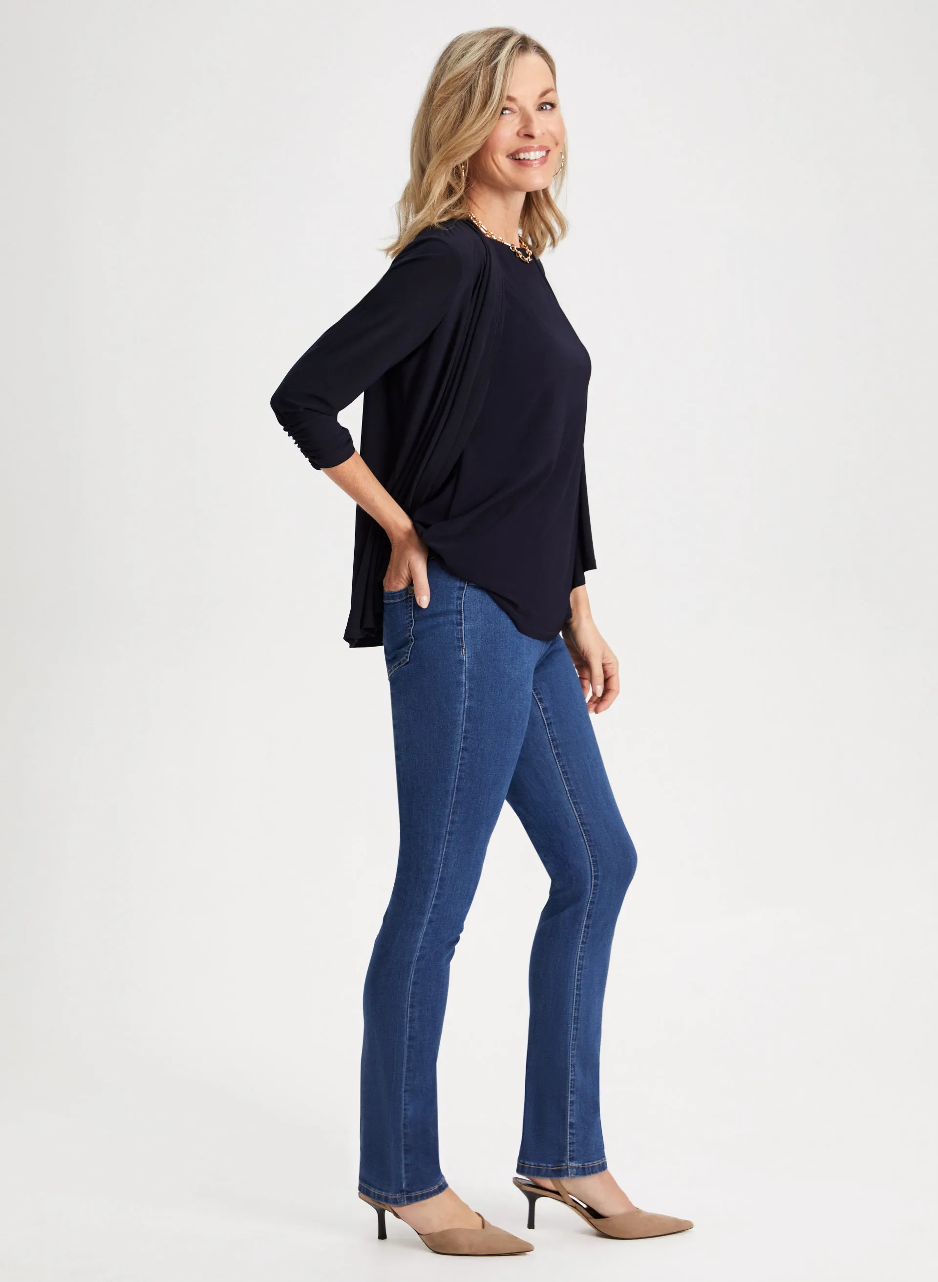 Straight Leg Pull-On Jeans sold by Laura product image thumbnail 5