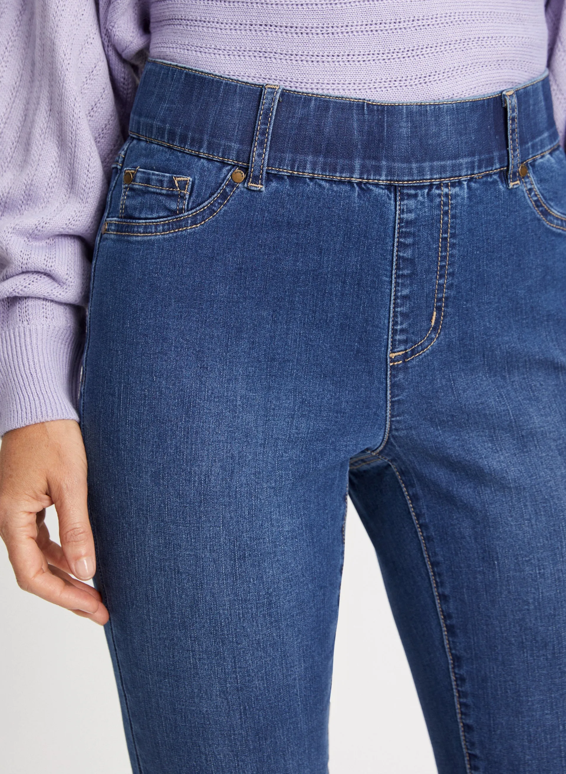 Slim Leg Pull-On Jeans sold by Laura product image thumbnail 4