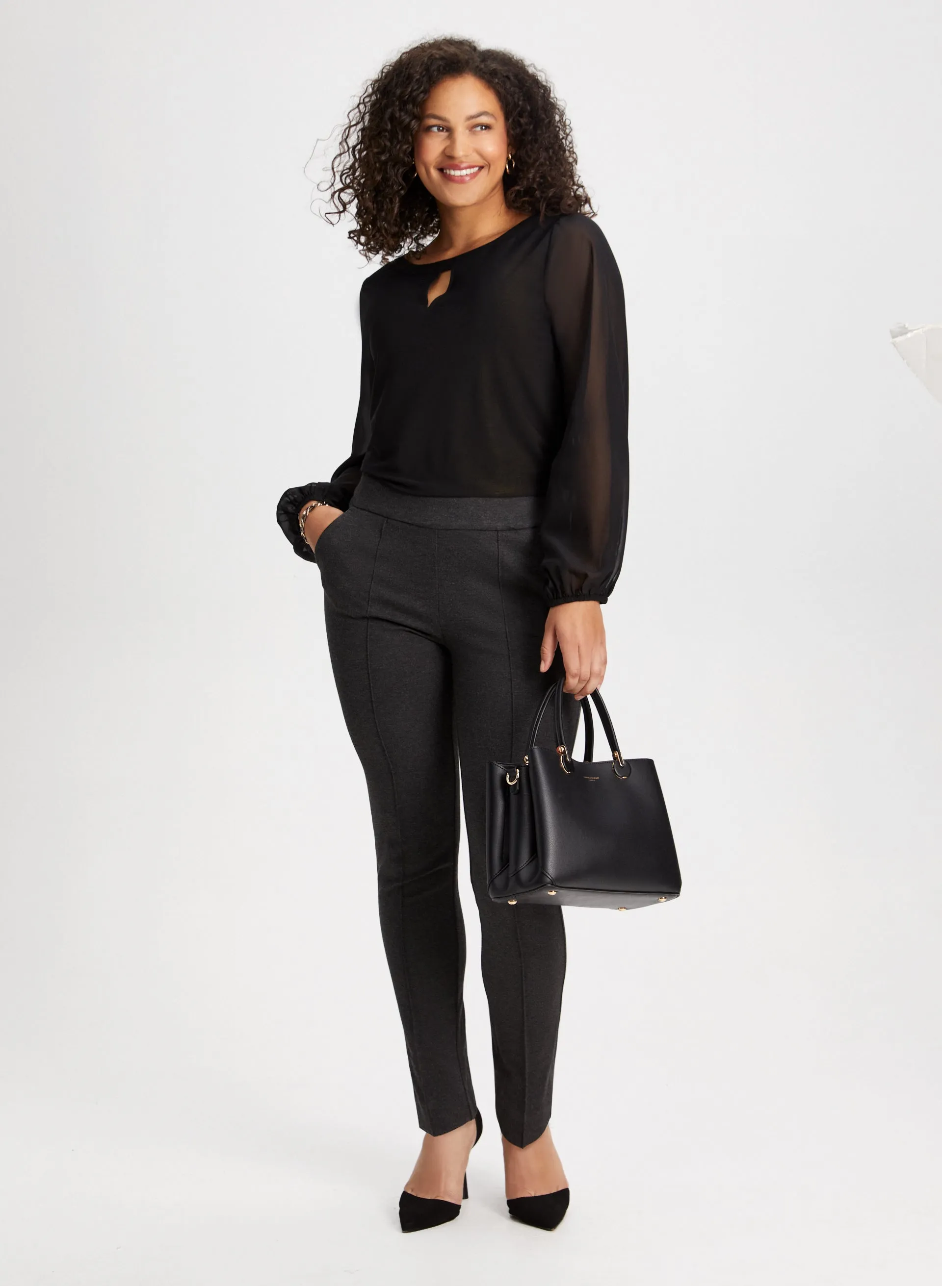 Pull-On Slim Leg Pants sold by Laura product image thumbnail 3