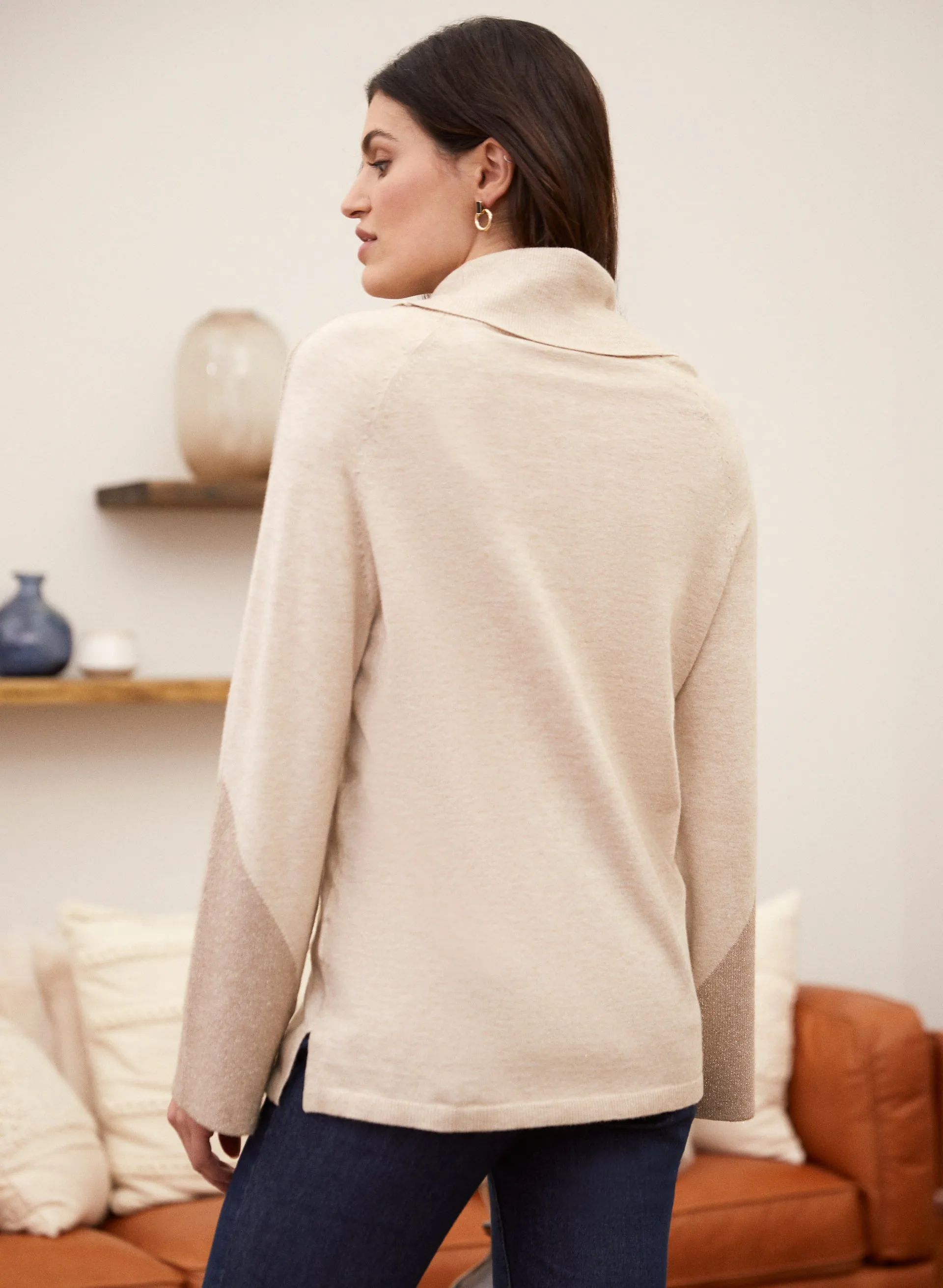 Metallic Cowl Neck Sweater sold by Laura product image thumbnail 3