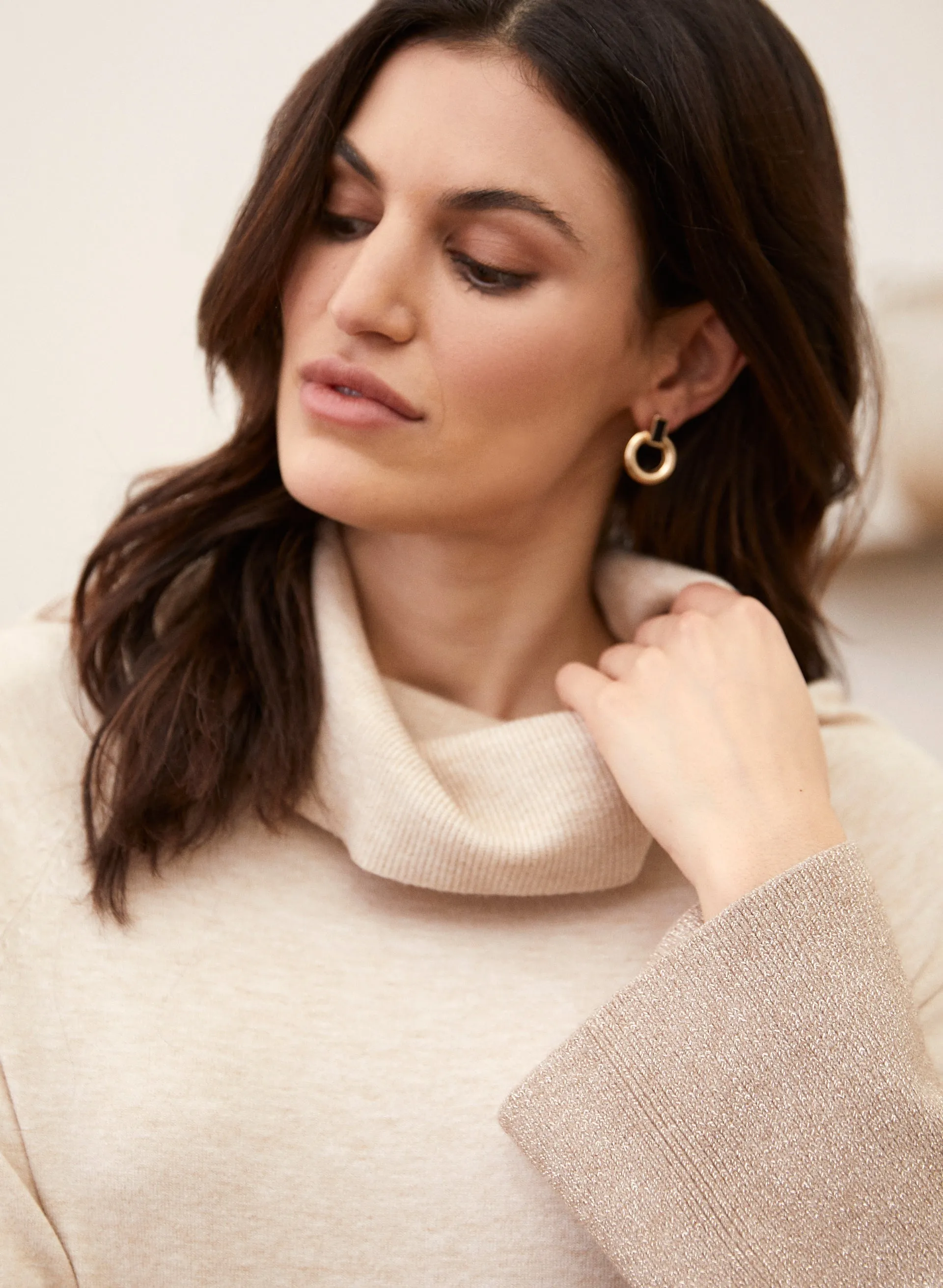 Metallic Cowl Neck Sweater sold by Laura product image thumbnail 2