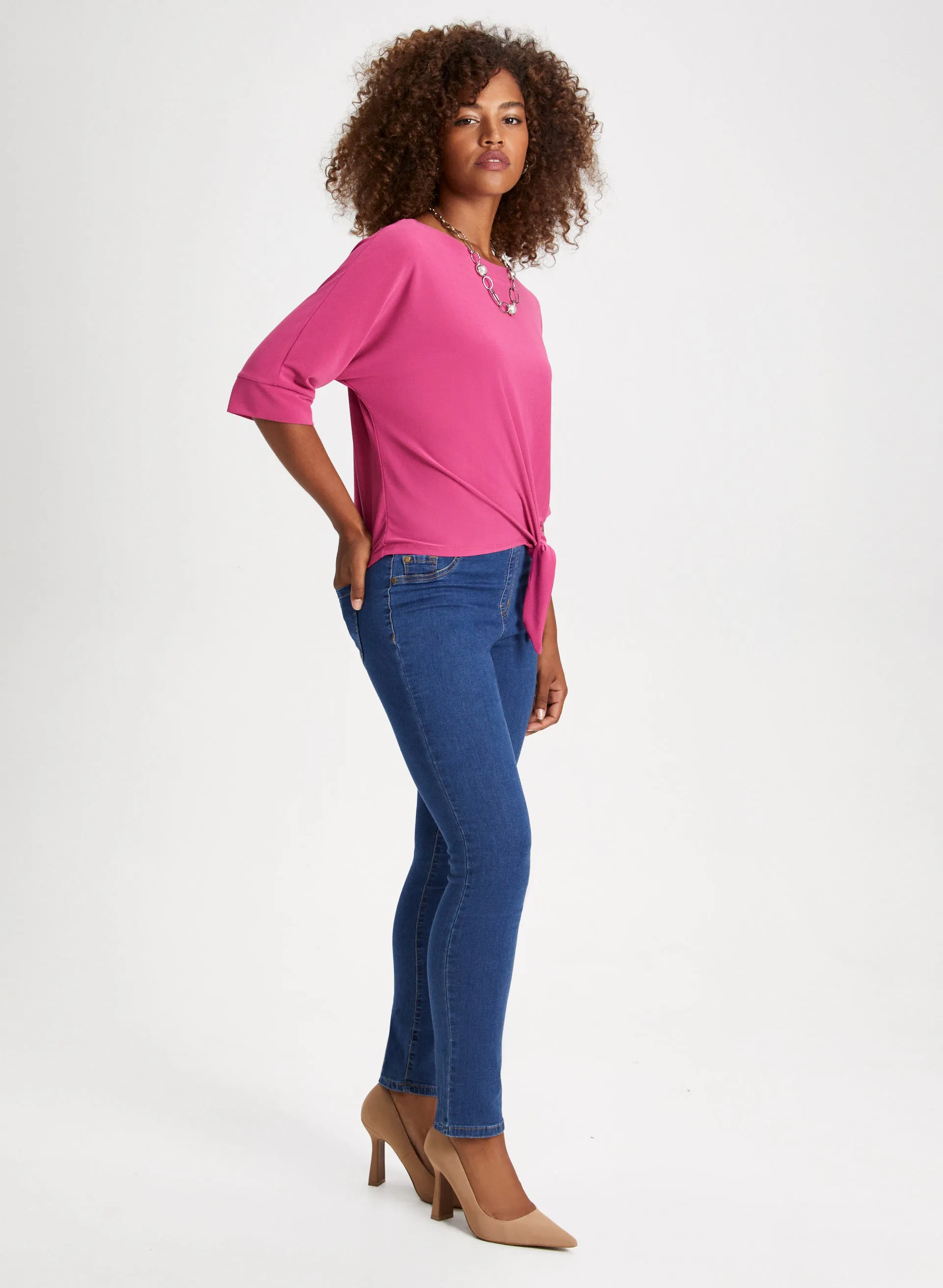 Pull-On Straight Leg Jeans sold by Laura product image thumbnail 4