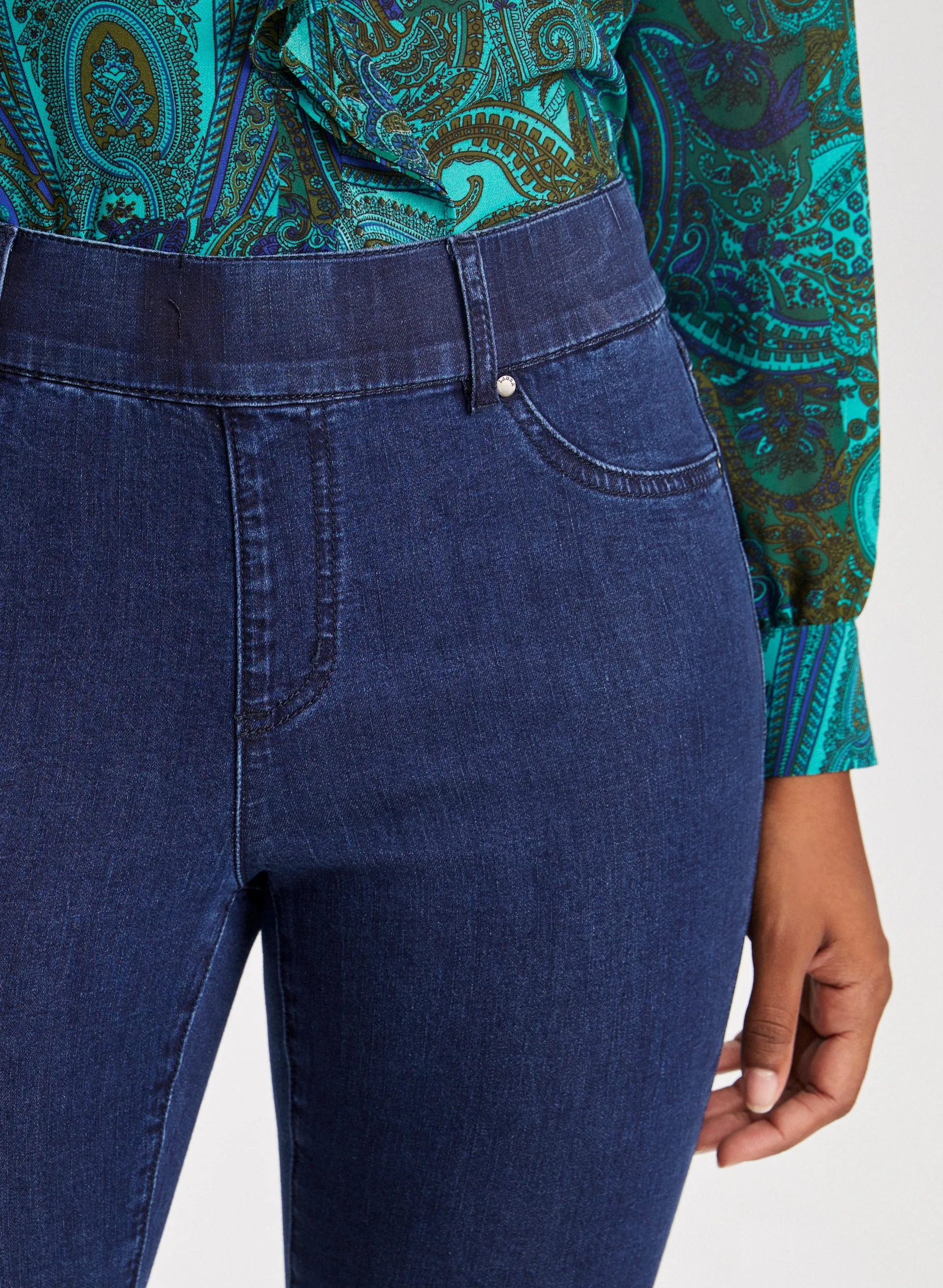 Pull-On Straight Leg Jeans sold by Laura product image thumbnail 4