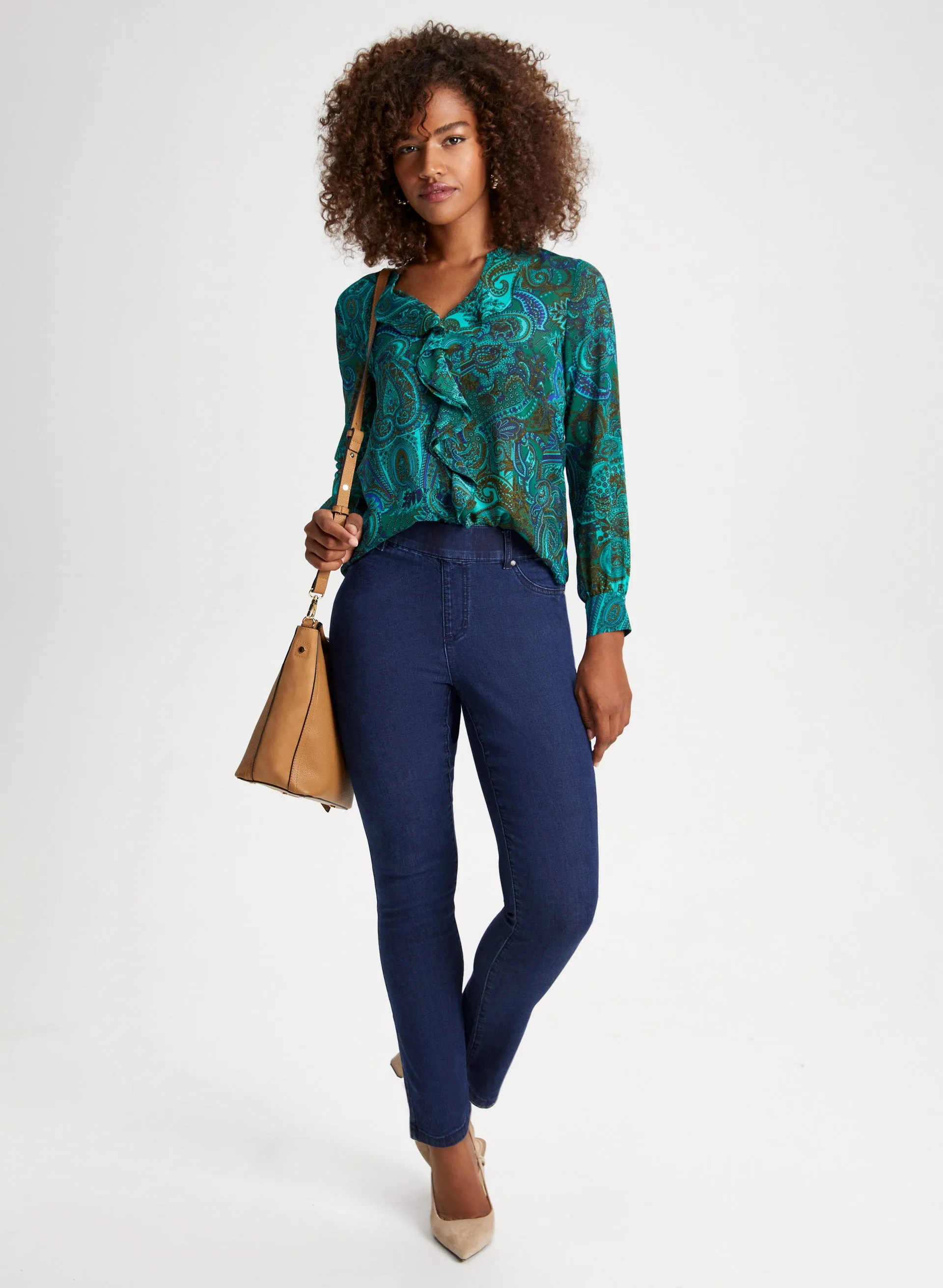 Pull-On Straight Leg Jeans sold by Laura product image thumbnail 3