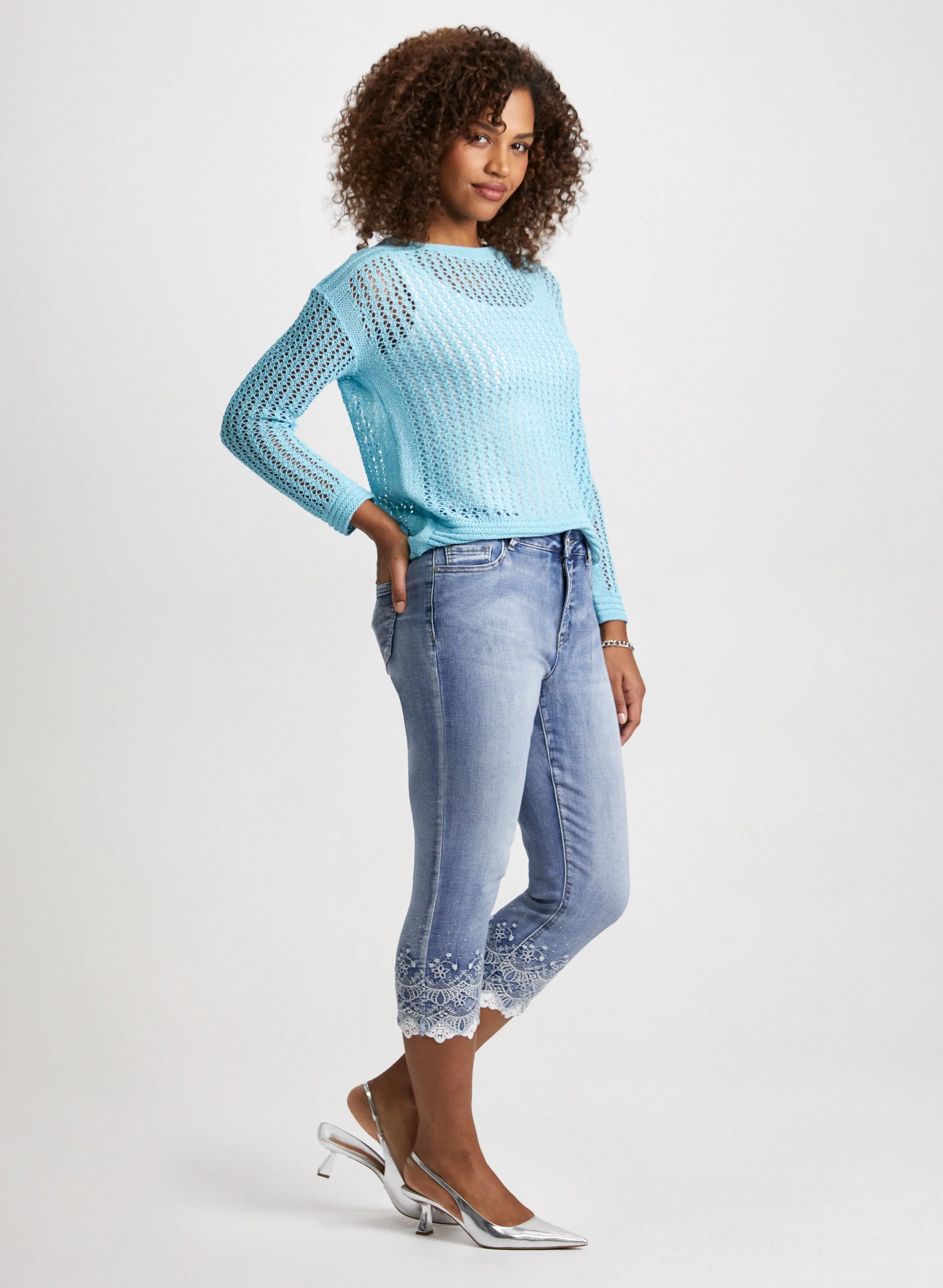 Embellished Denim Capris sold by Laura product image thumbnail 3