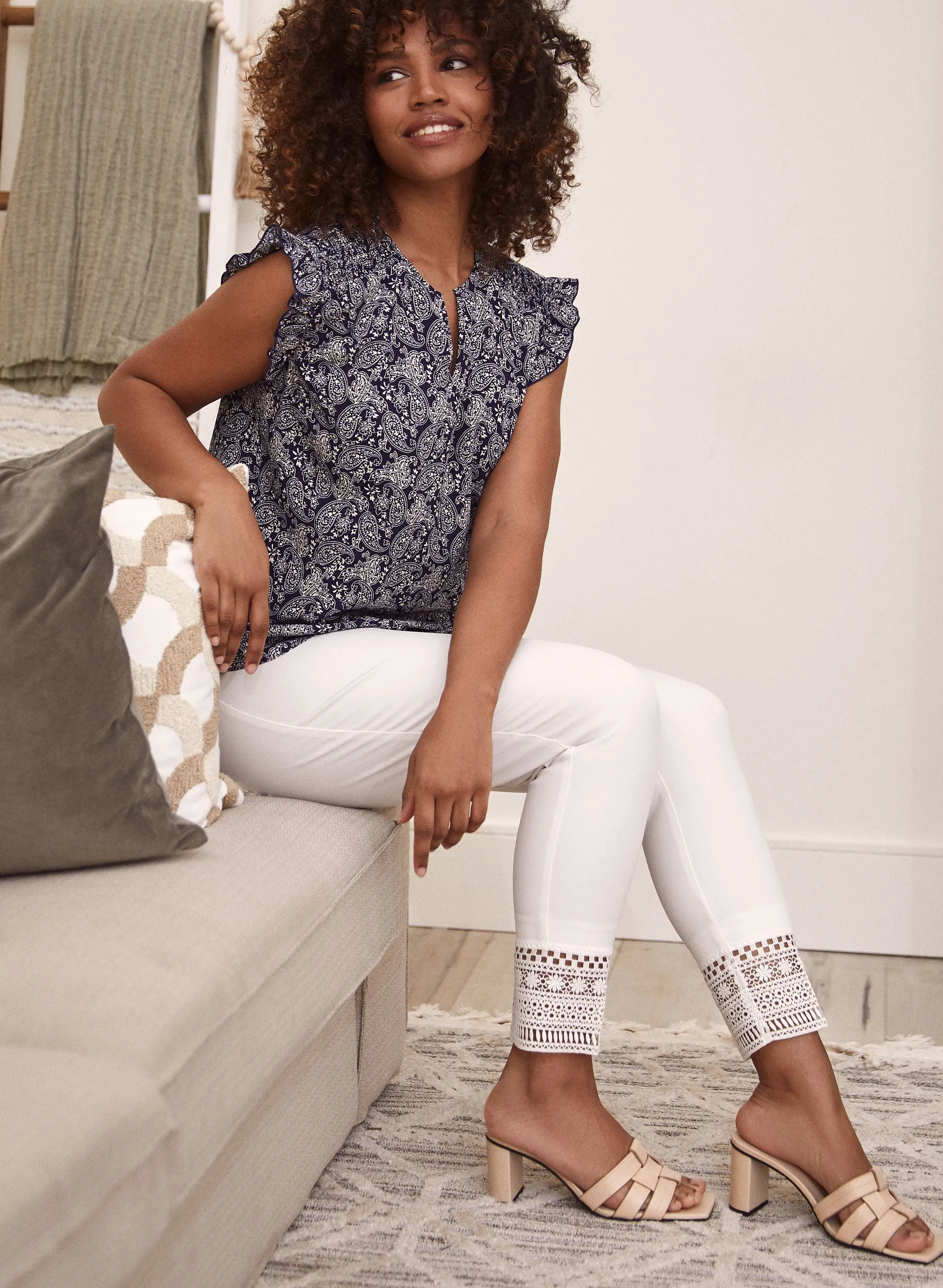 Lace Detail Pull-On Pants sold by Laura product image thumbnail 3