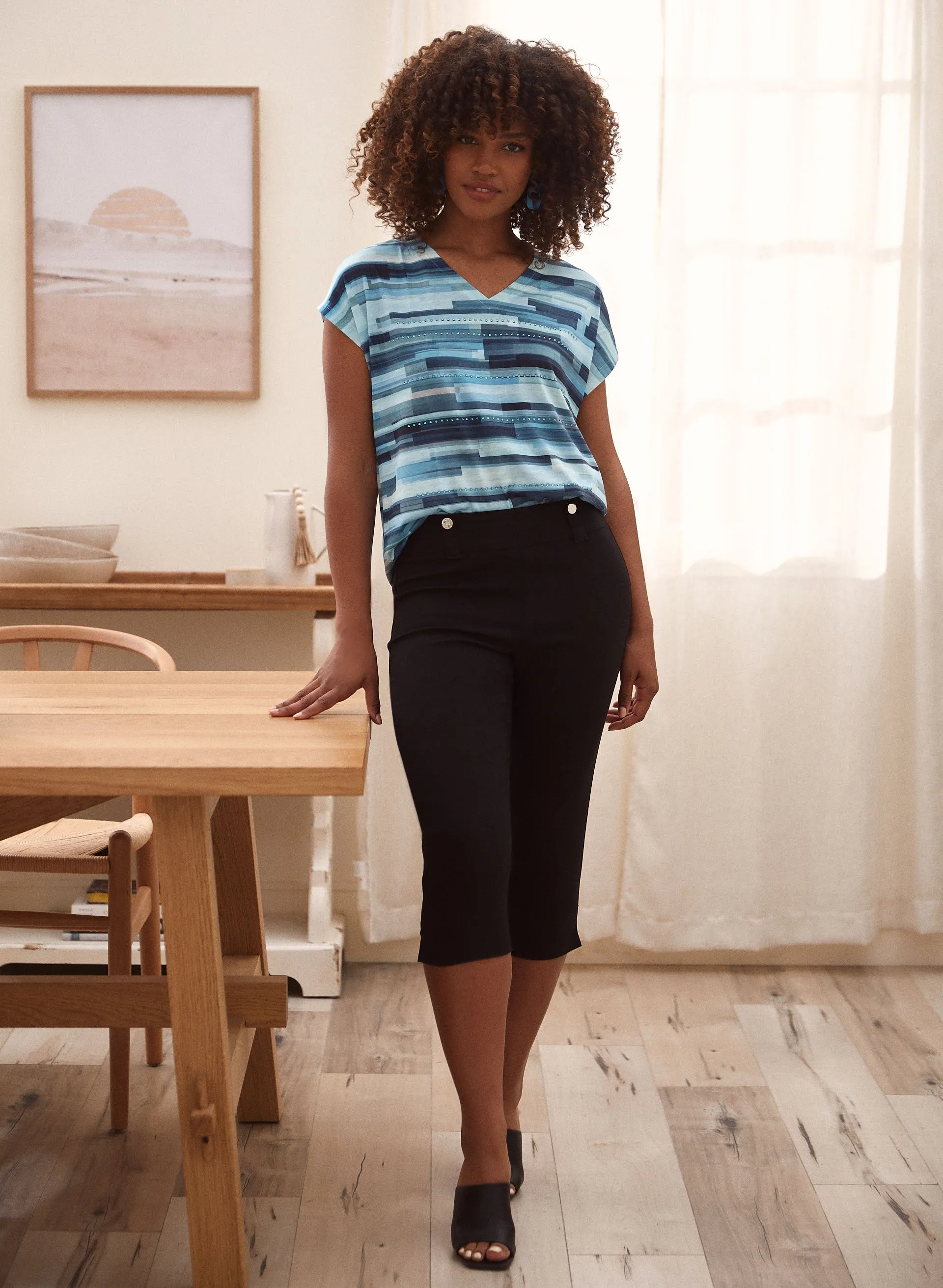 Pull-On Bengaline Capris sold by Laura product image thumbnail 3