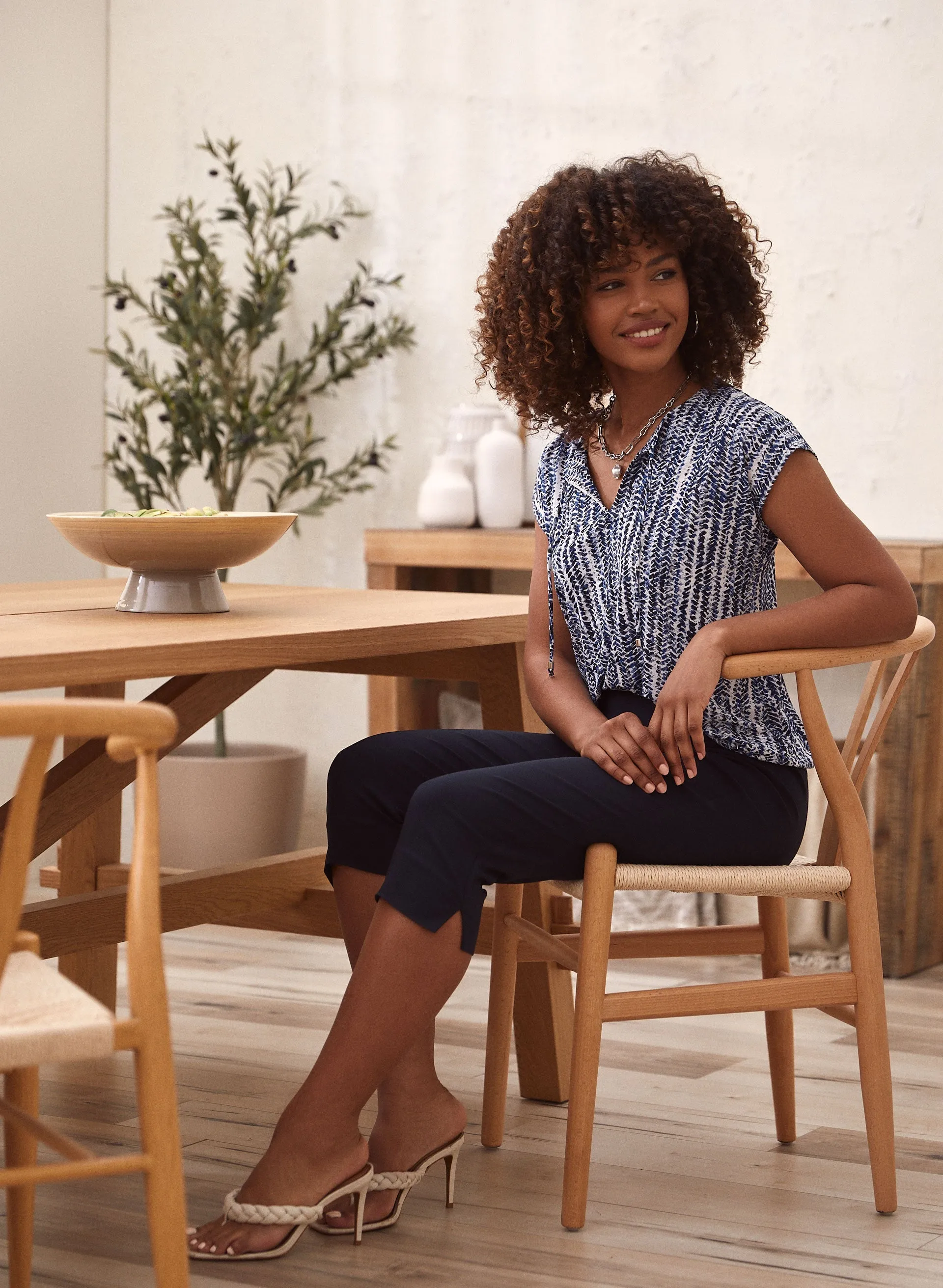 Pull-On Bengaline Capris sold by Laura product image thumbnail 3