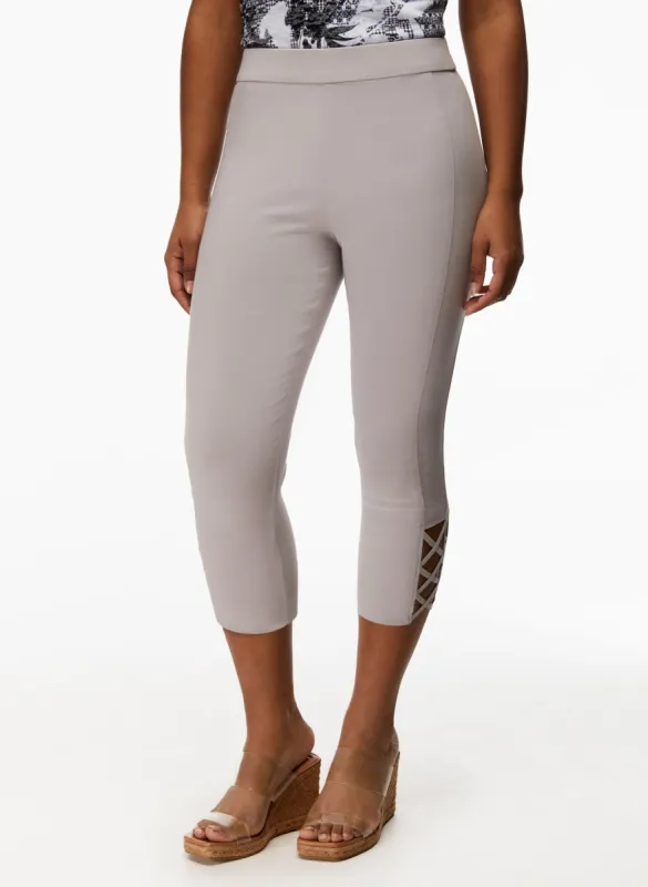 Cross Detail Capris sold by Laura