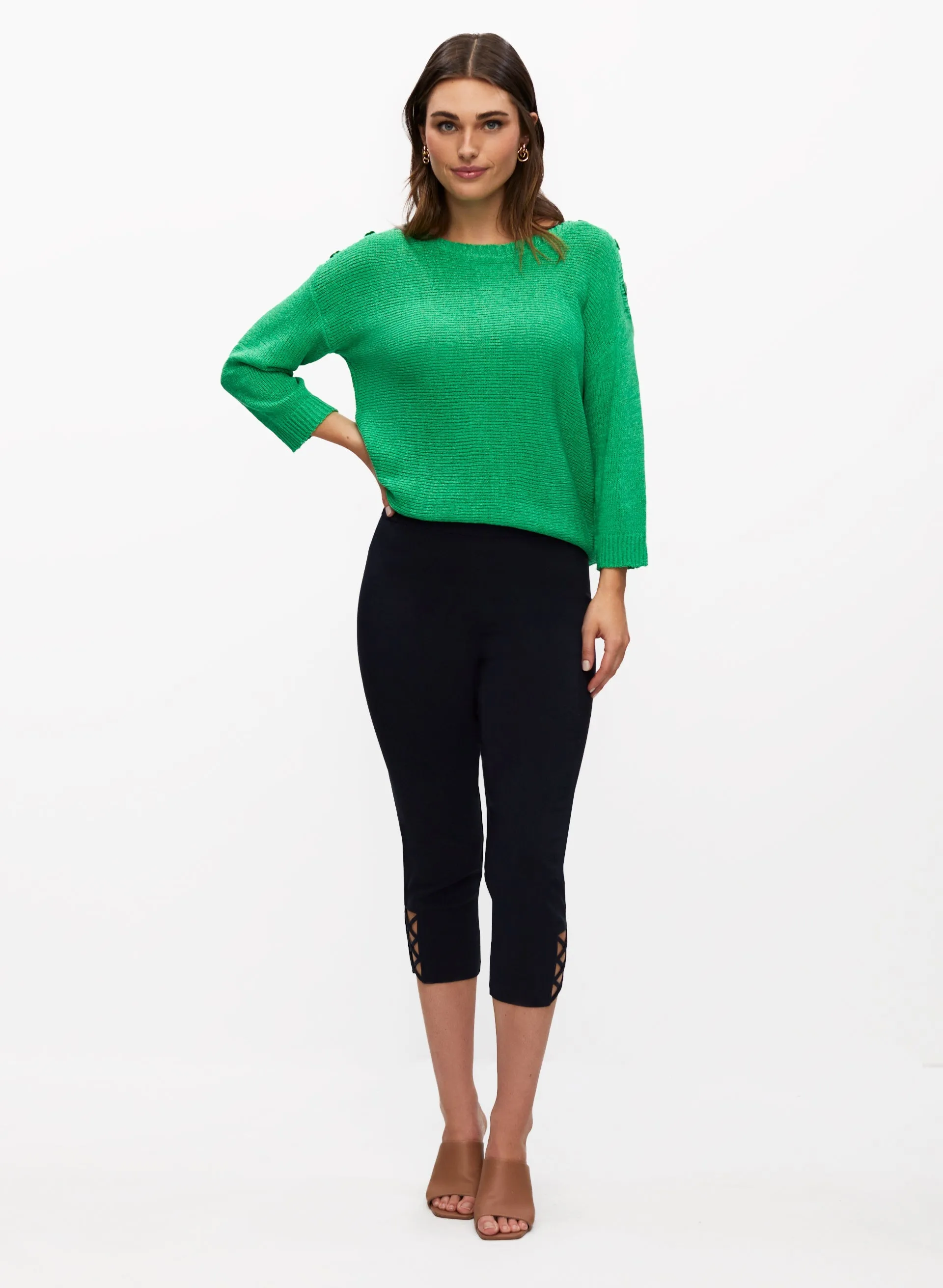 Cross Detail Capris sold by Laura product image thumbnail 3