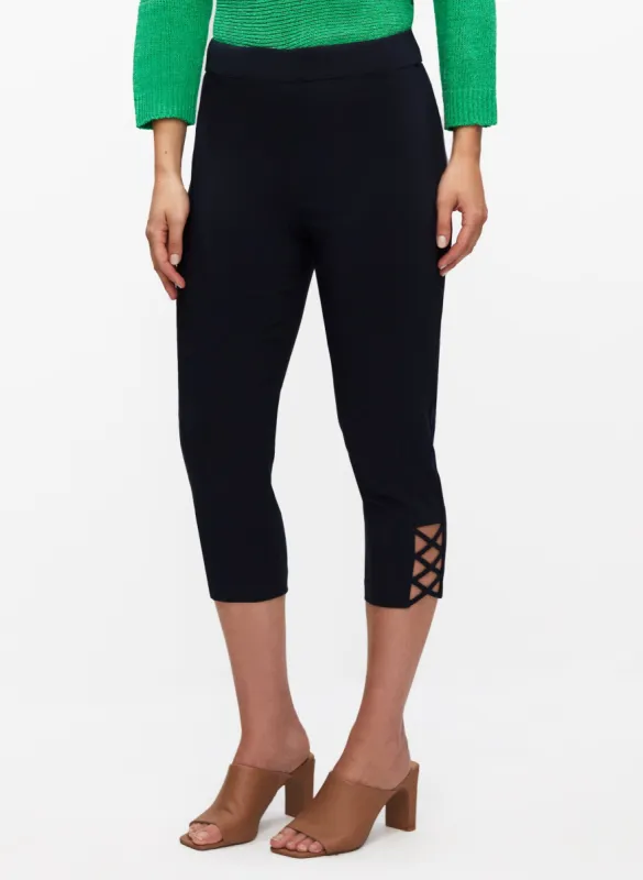 Cross Detail Capris sold by Laura
