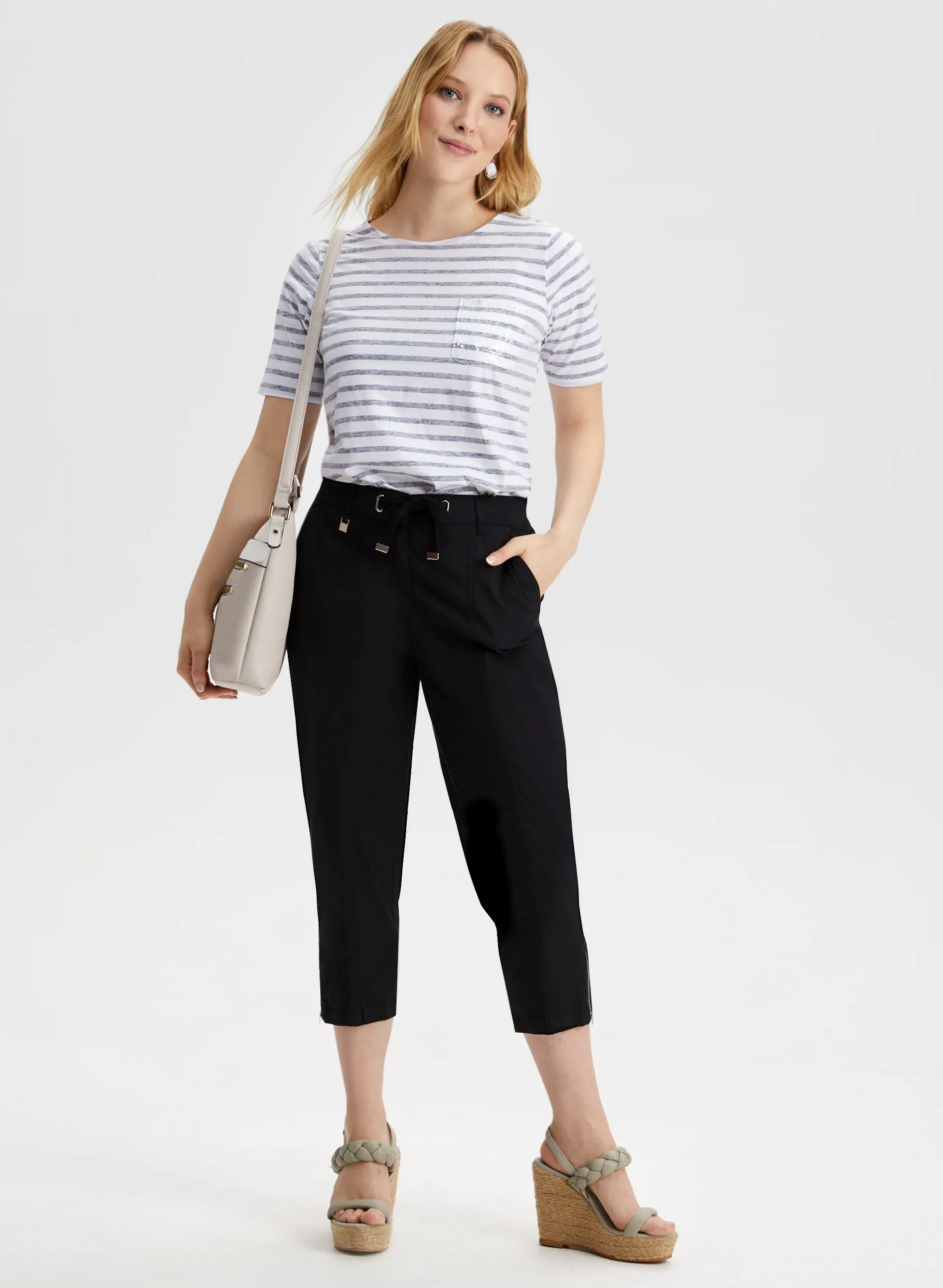 Zipper Detail Capris sold by Laura product image thumbnail 3