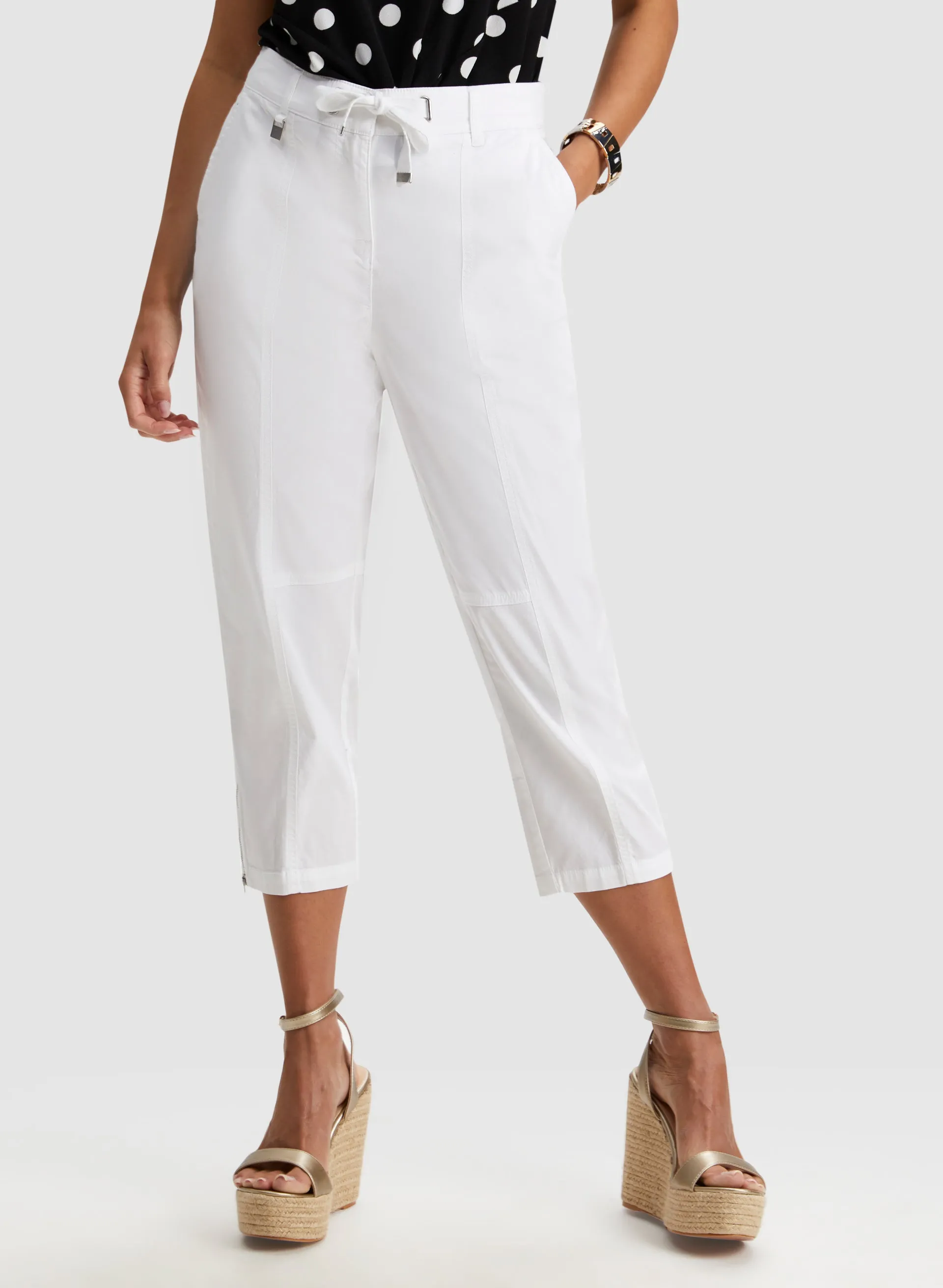 Zipper Detail Capris sold by Laura