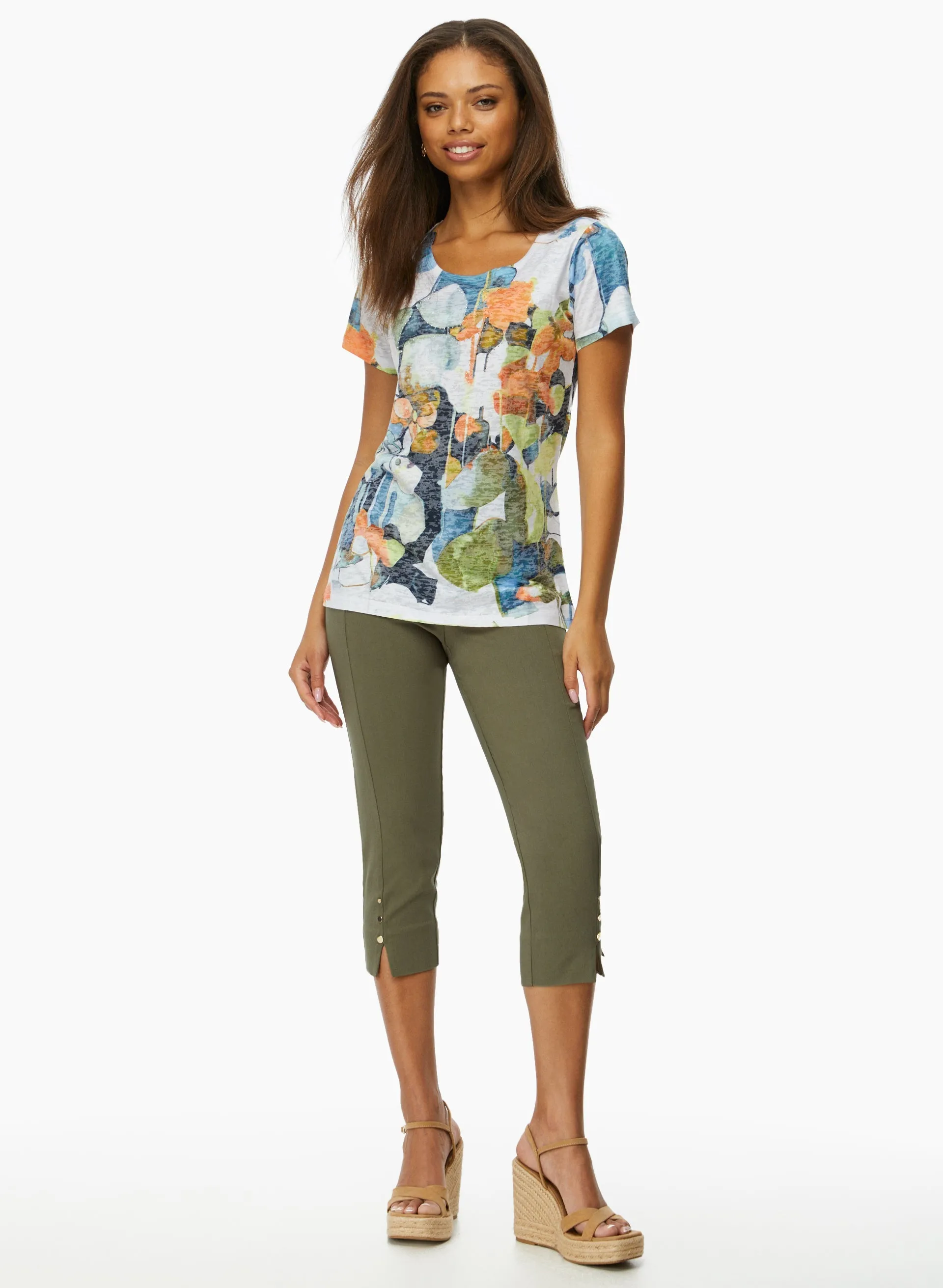 Pull-On Side Slit Capris sold by Laura product image thumbnail 3