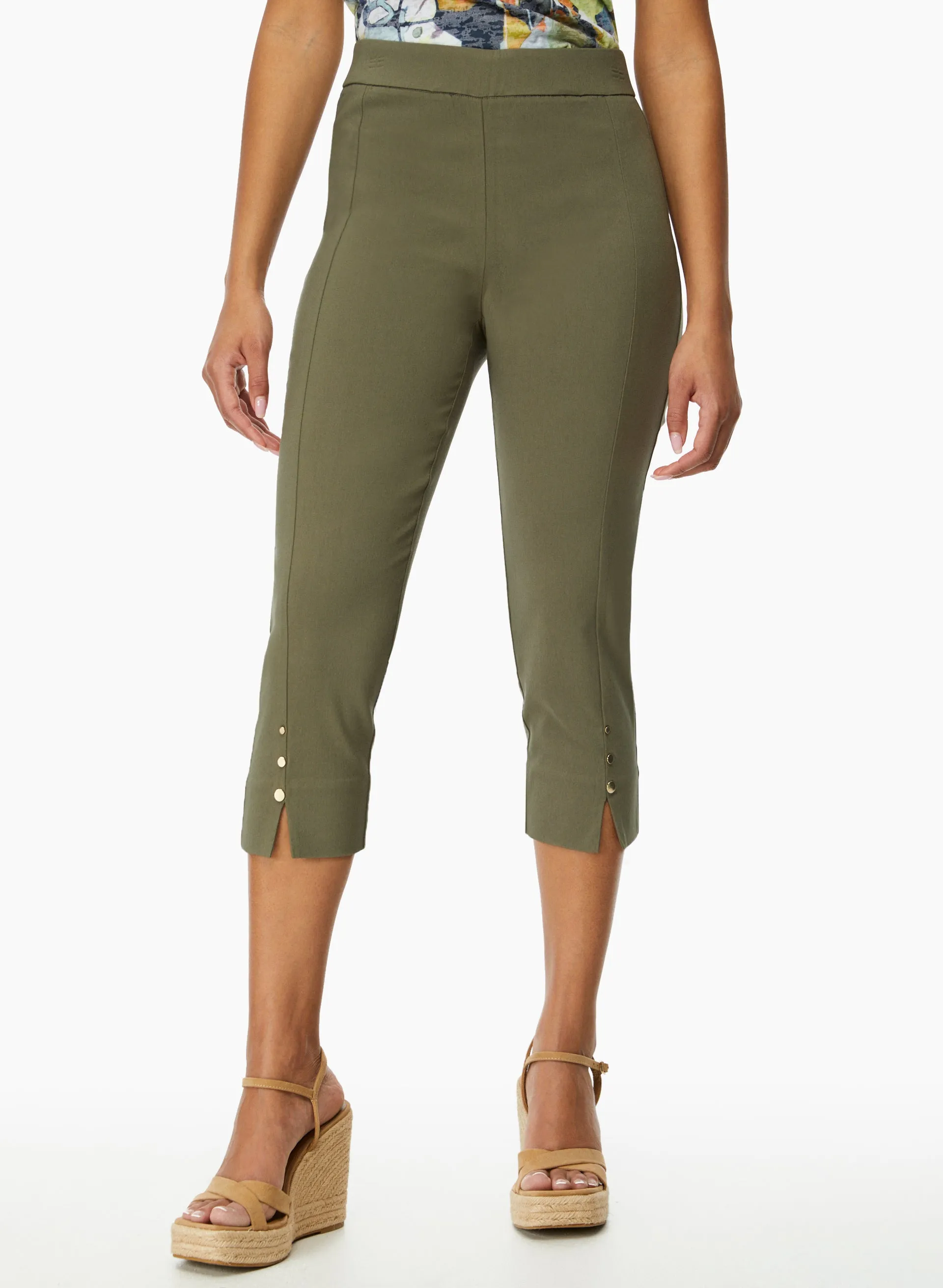 Pull-On Side Slit Capris sold by Laura