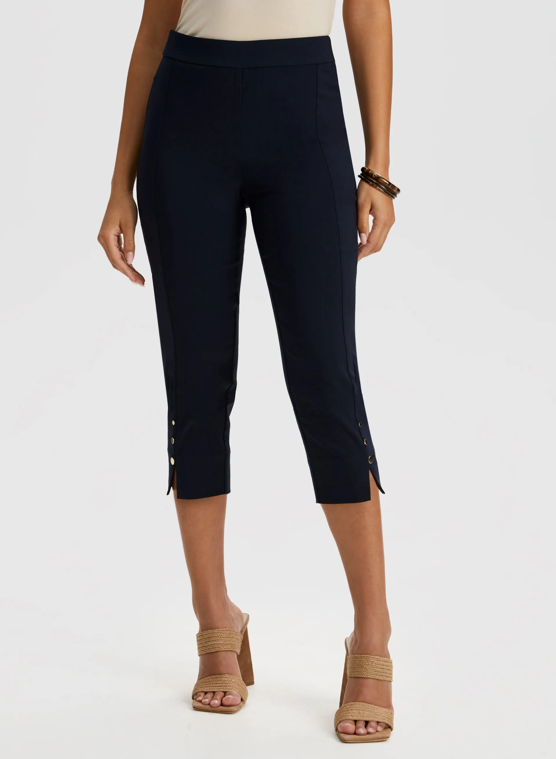 Pull-On Side Slit Capris sold by Laura