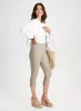 Pull-On Slit Detail Capris sold by Laura