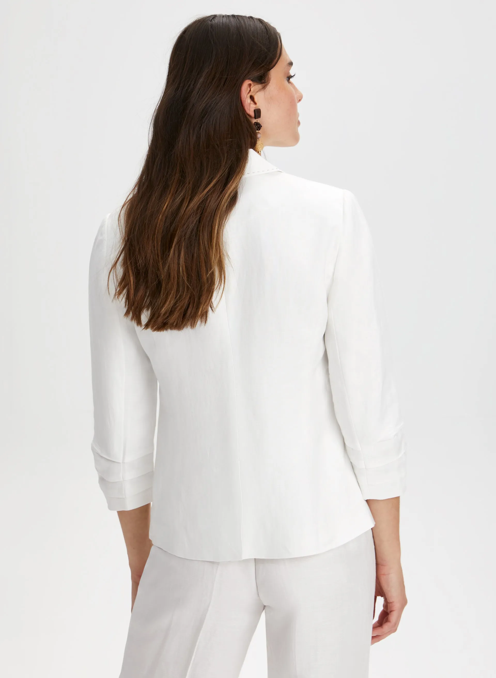 Linen Button Front Blazer sold by Laura product image thumbnail 2