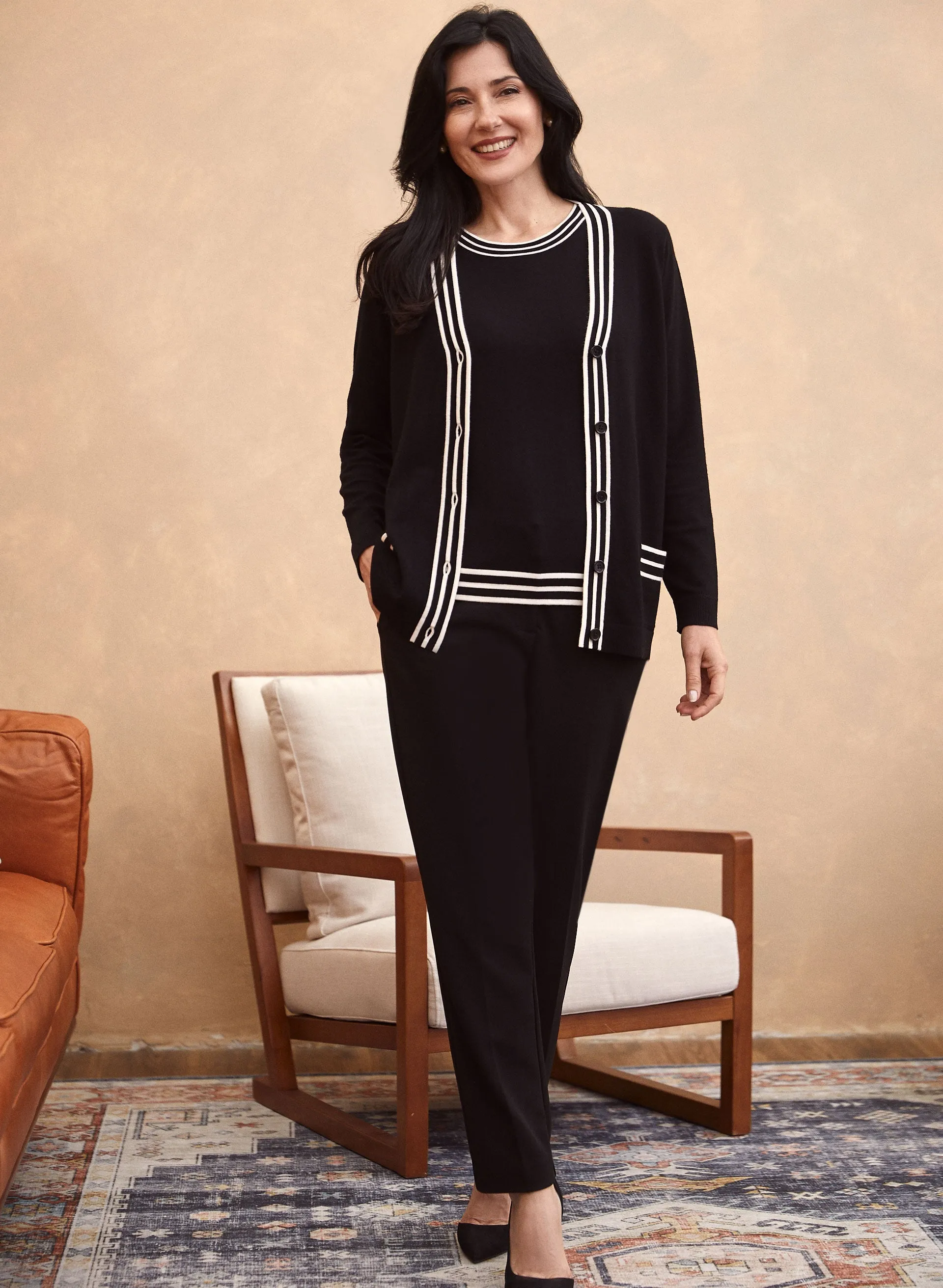 Stripe Detail Sleeveless Sweater sold by Laura product image thumbnail 5