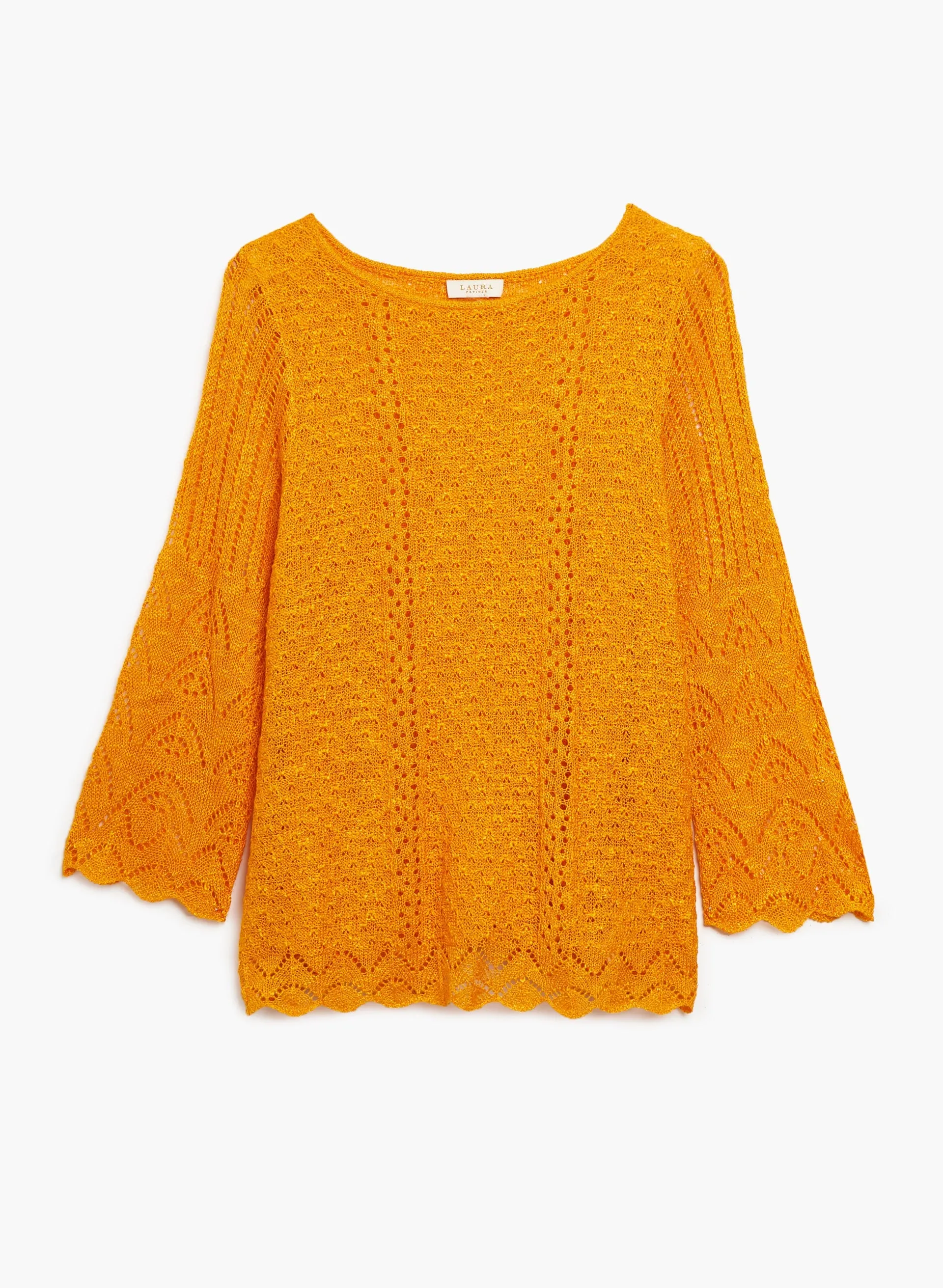 3/4 Sleeve Pointelle Sweater sold by Laura product image thumbnail 2