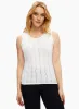 Sleeveless Pointelle Stitch Top sold by Laura