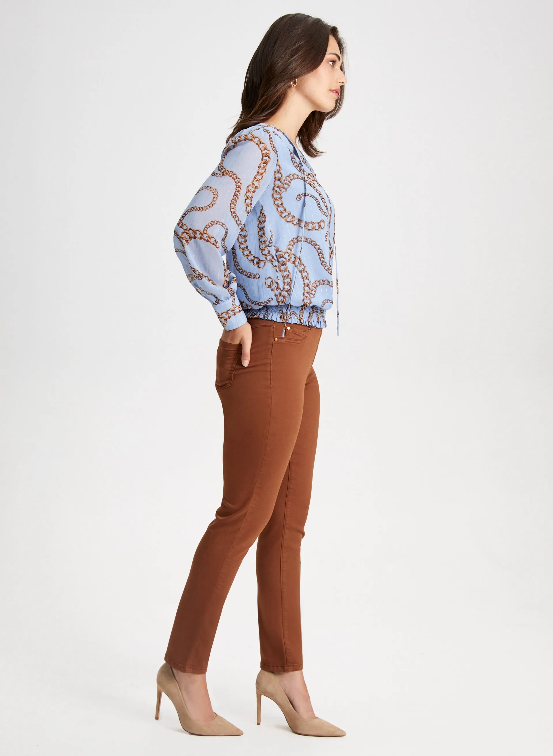 Pull-On Straight Leg Jeans sold by Laura product image thumbnail 4