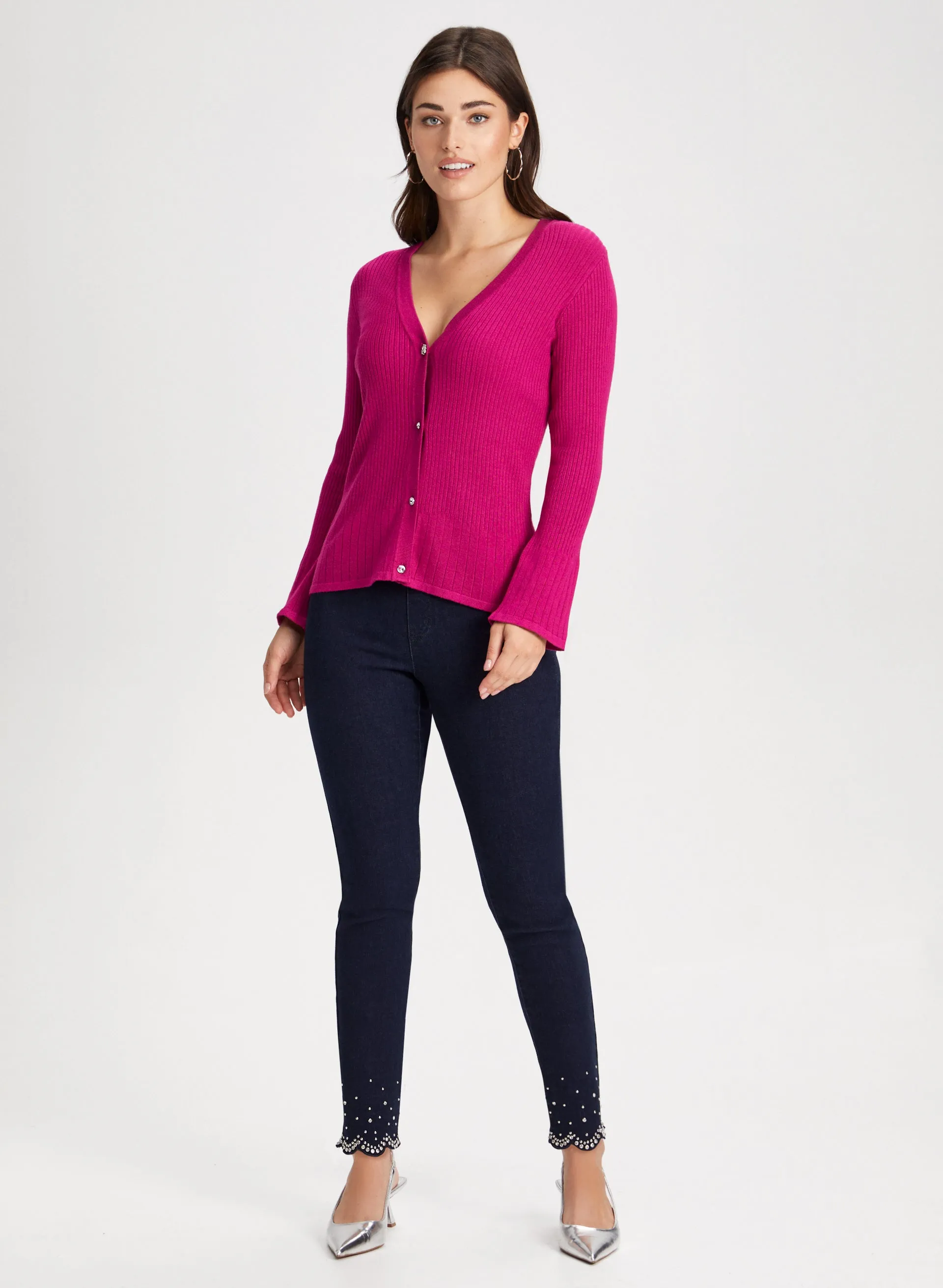 Rhinestone Detail Pull-On Jeans sold by Laura product image thumbnail 3