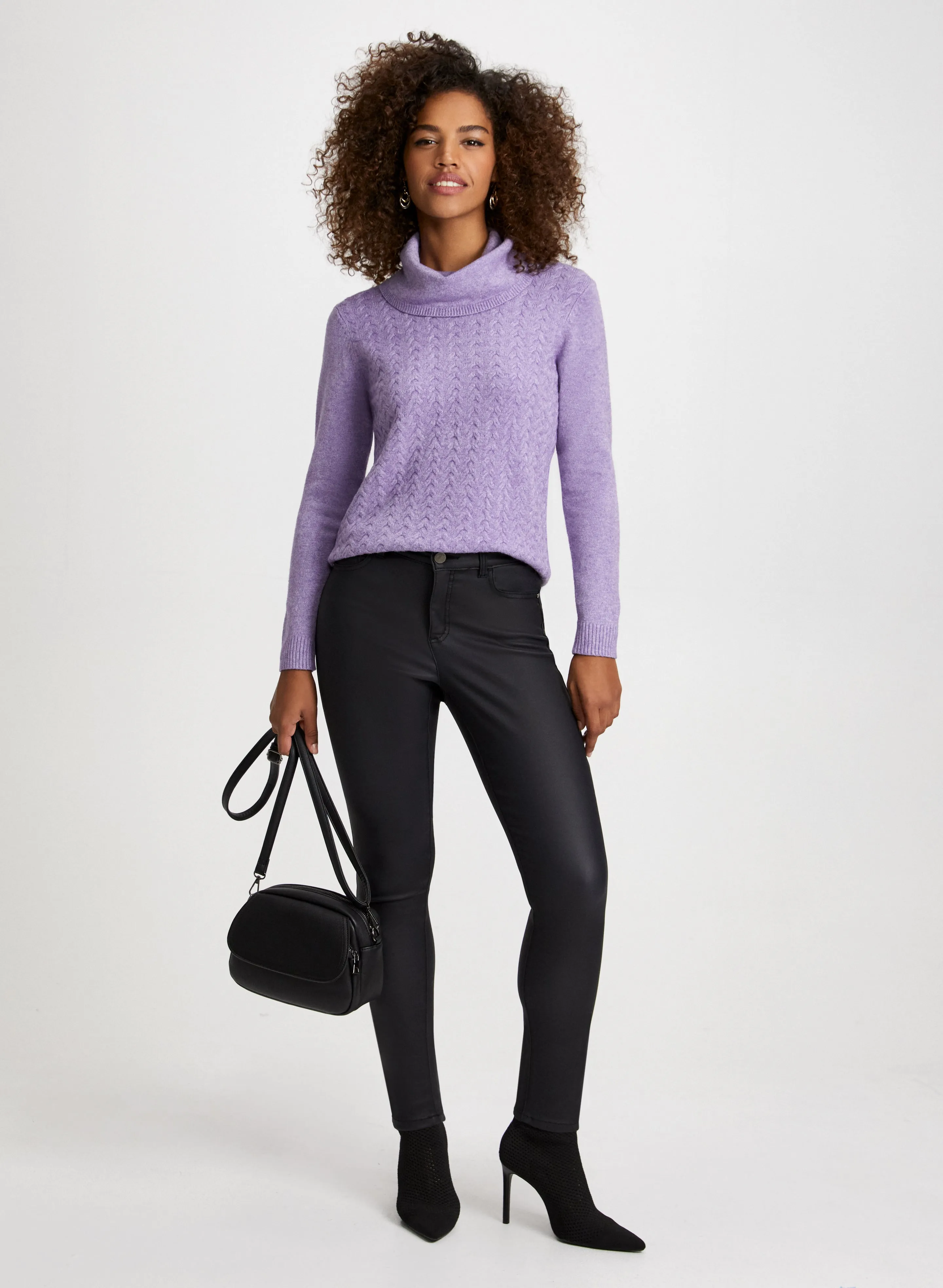 Cowl Neck Cable Knit Sweater sold by Laura product image thumbnail 3