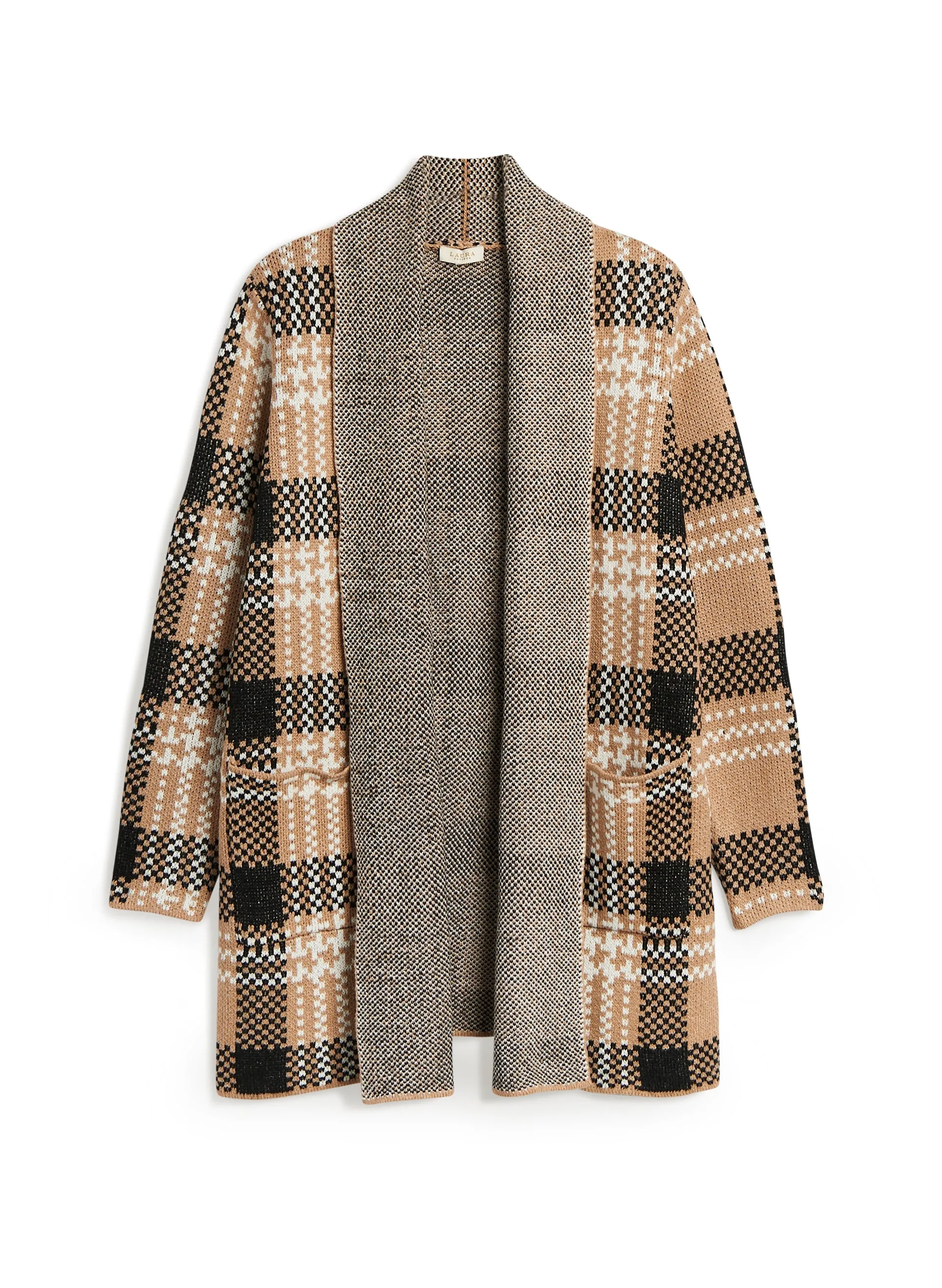 Plaid Print Coatigan sold by Laura product image thumbnail 3