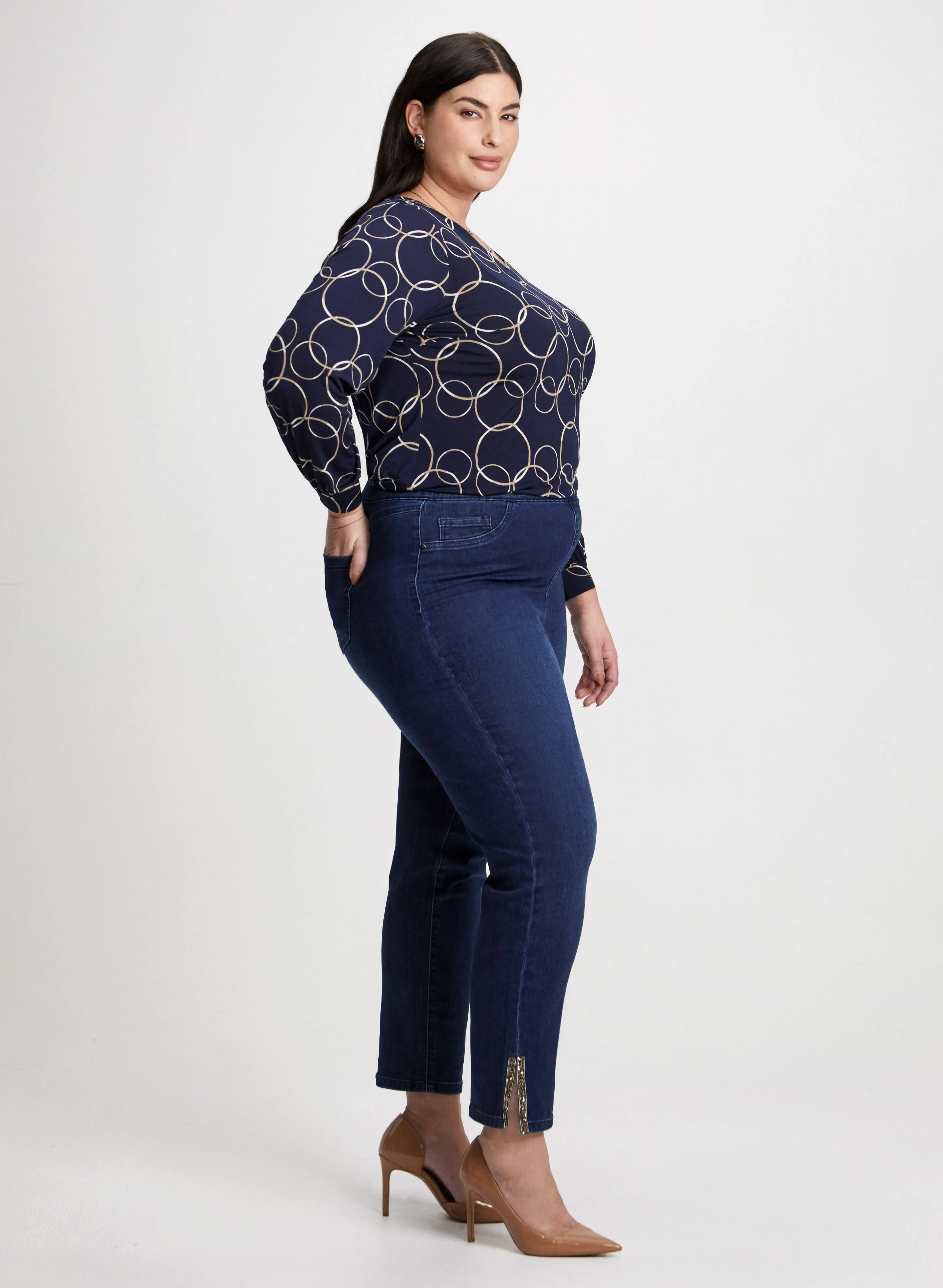 Pull-On Straight Leg Jeans sold by Laura product image thumbnail 2