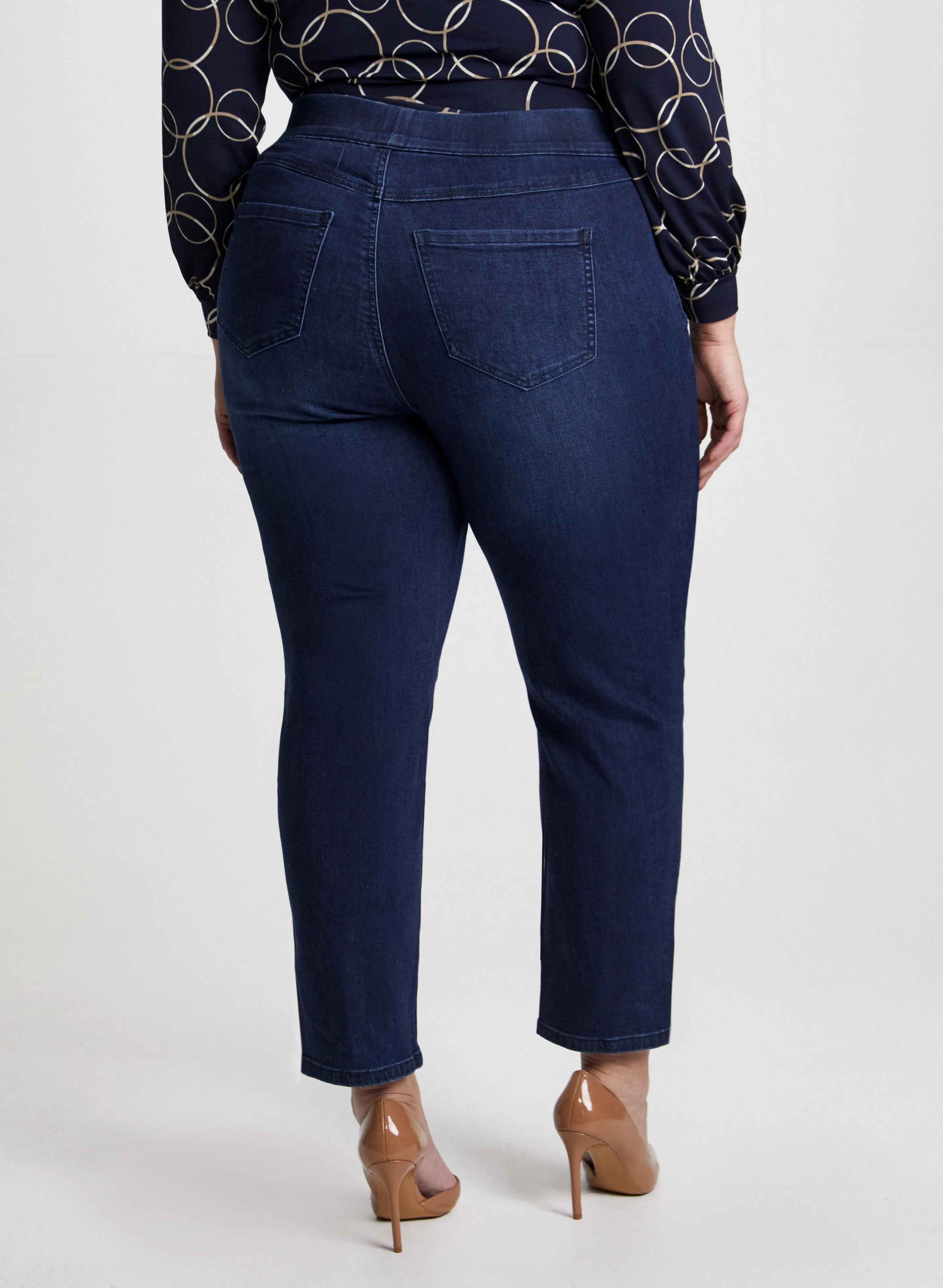 Pull-On Straight Leg Jeans sold by Laura product image thumbnail 3