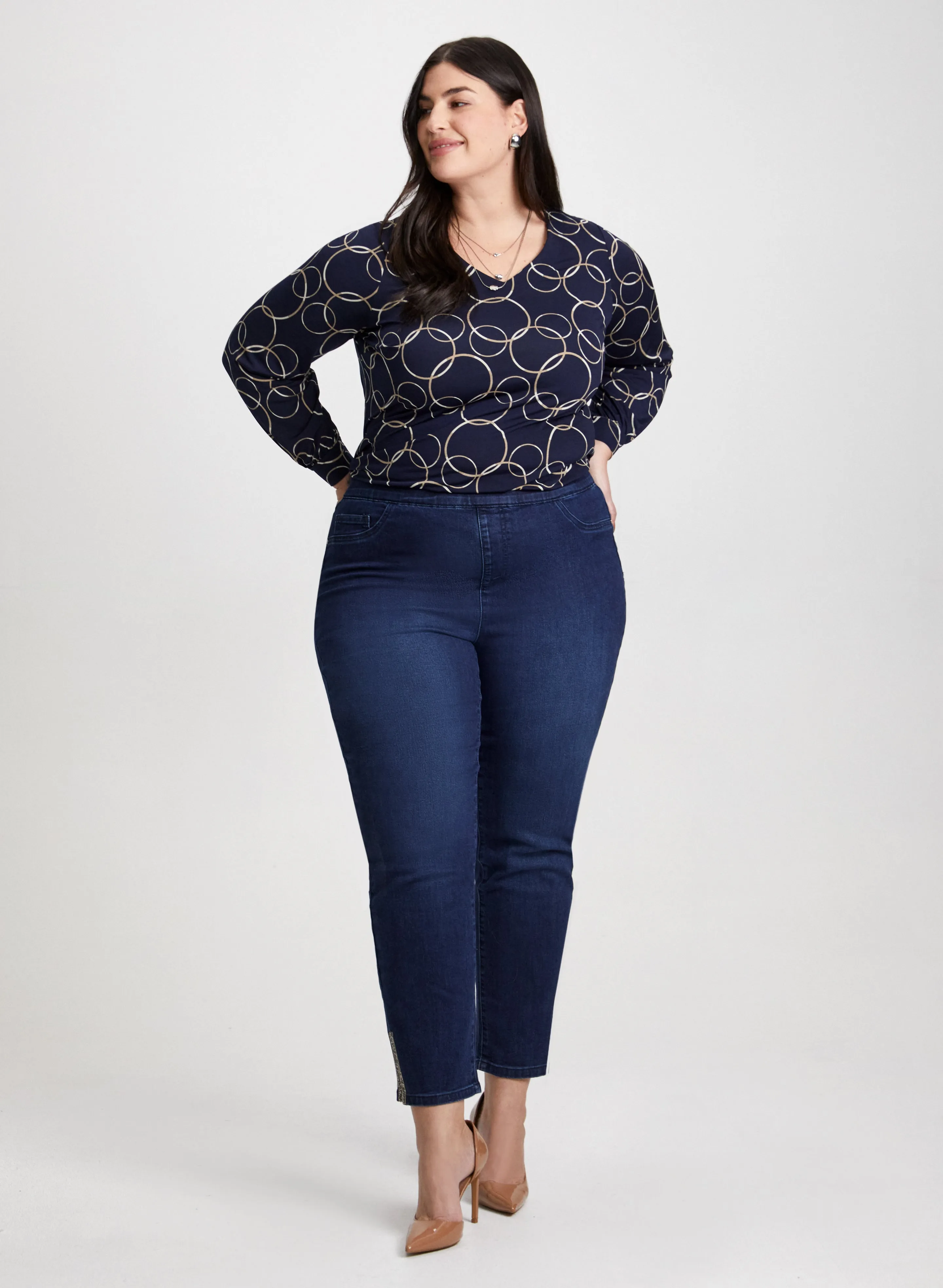 Pull-On Straight Leg Jeans sold by Laura product image thumbnail 4