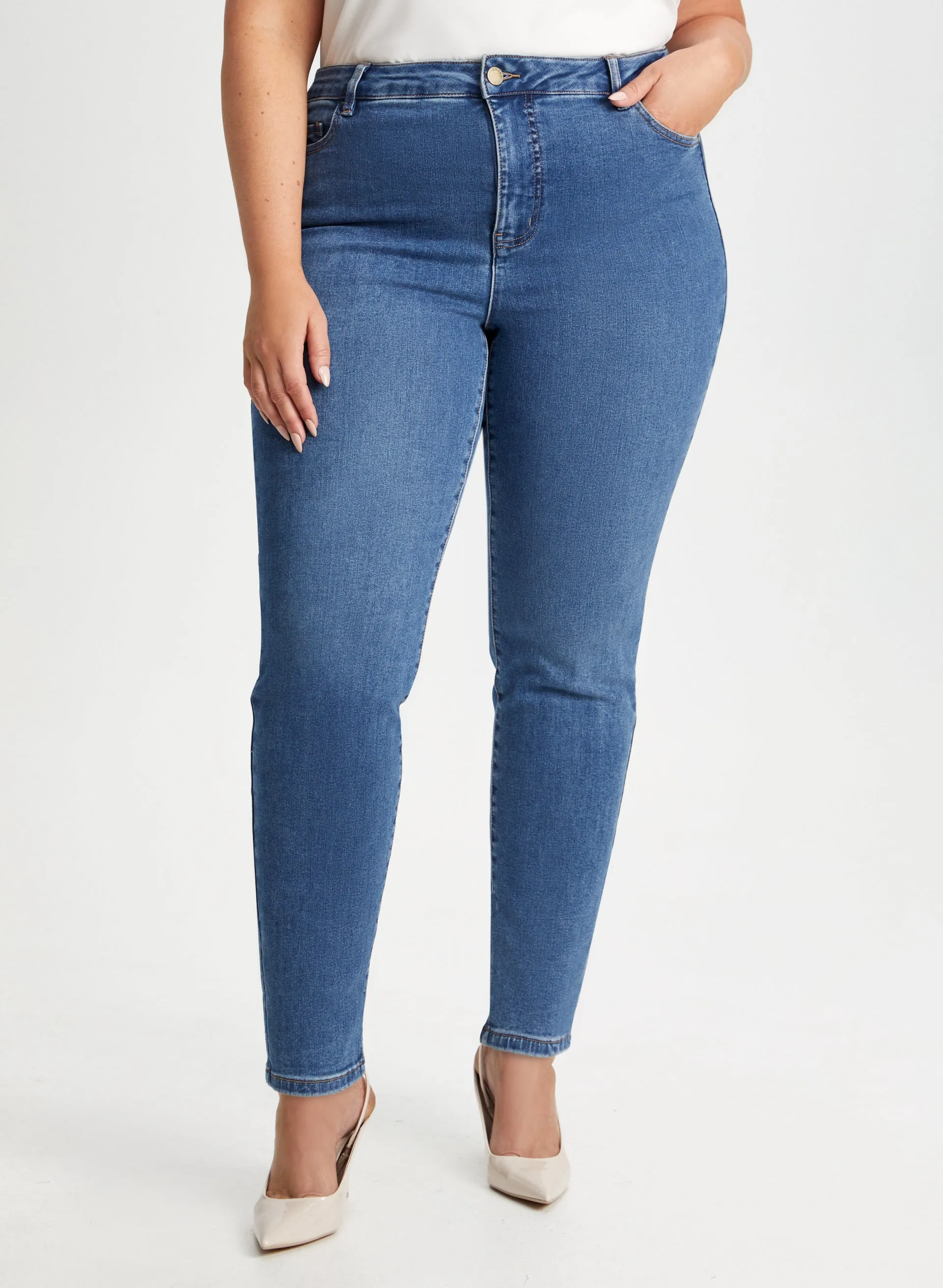 Essential High Rise Slim Leg Jeans sold by Laura