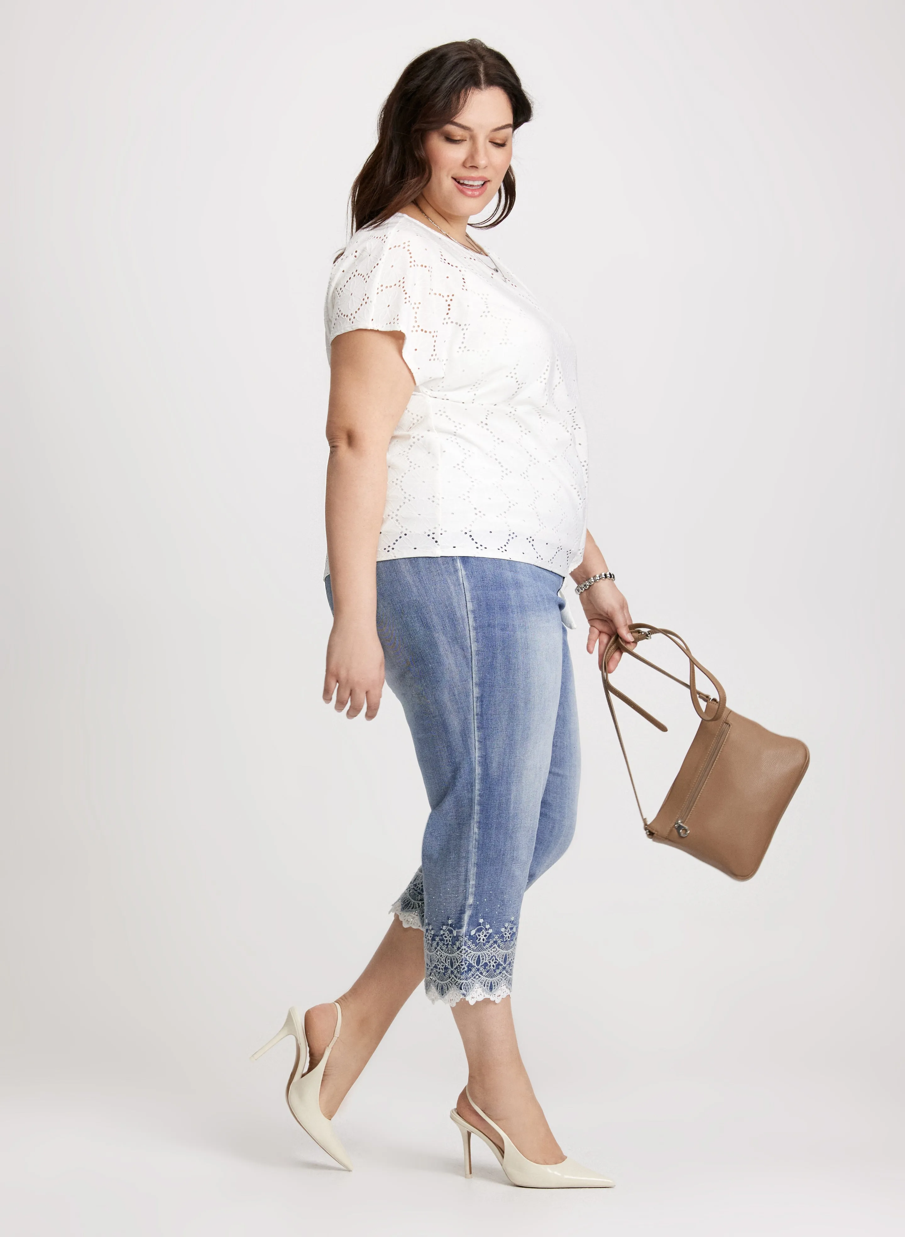 Embellished Denim Capris sold by Laura product image thumbnail 5