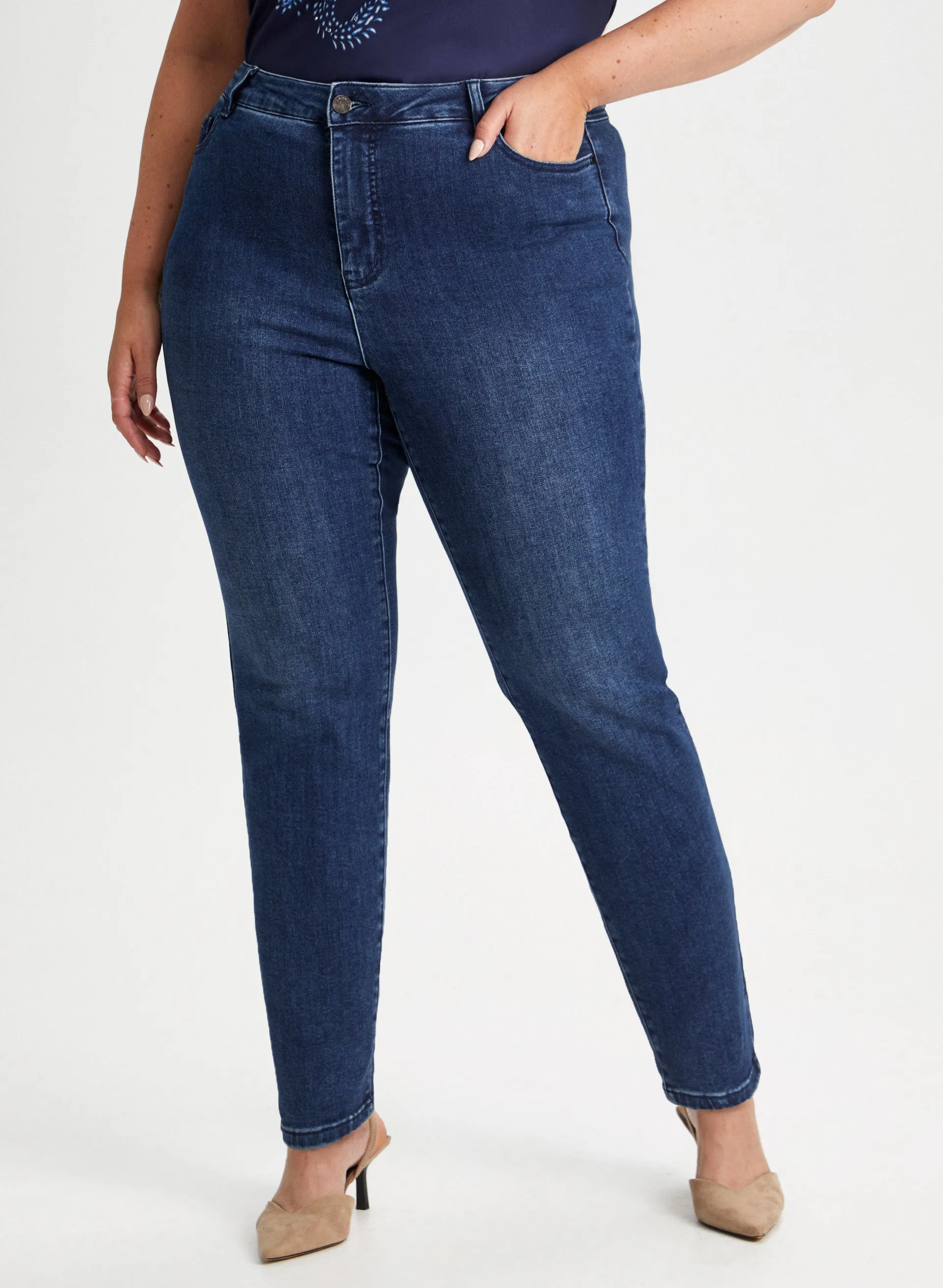 Essential High Rise Slim Leg Jeans sold by Laura
